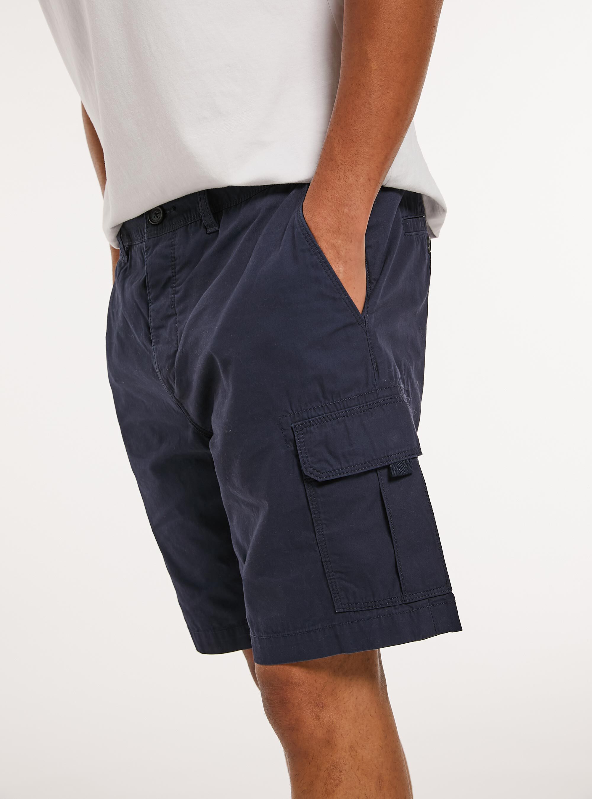 Bermudas cargo de algod&oacute;n, BL1 BLUE DARK