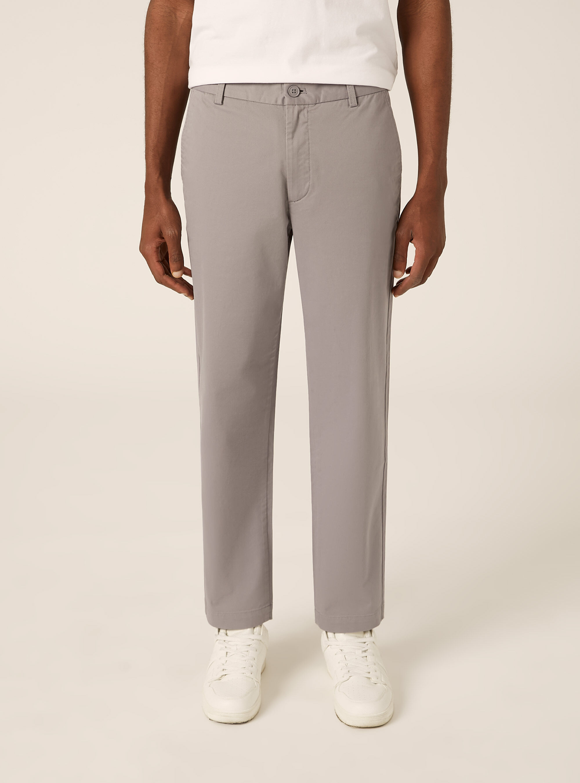 Slim fit chino trousers, GY3 GREY LIGHT