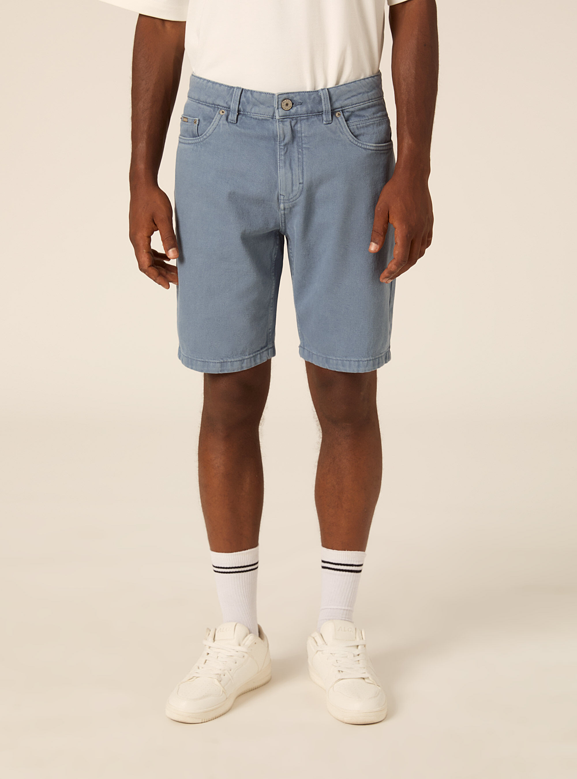 Garment Dyed Basic Bermuda Shorts