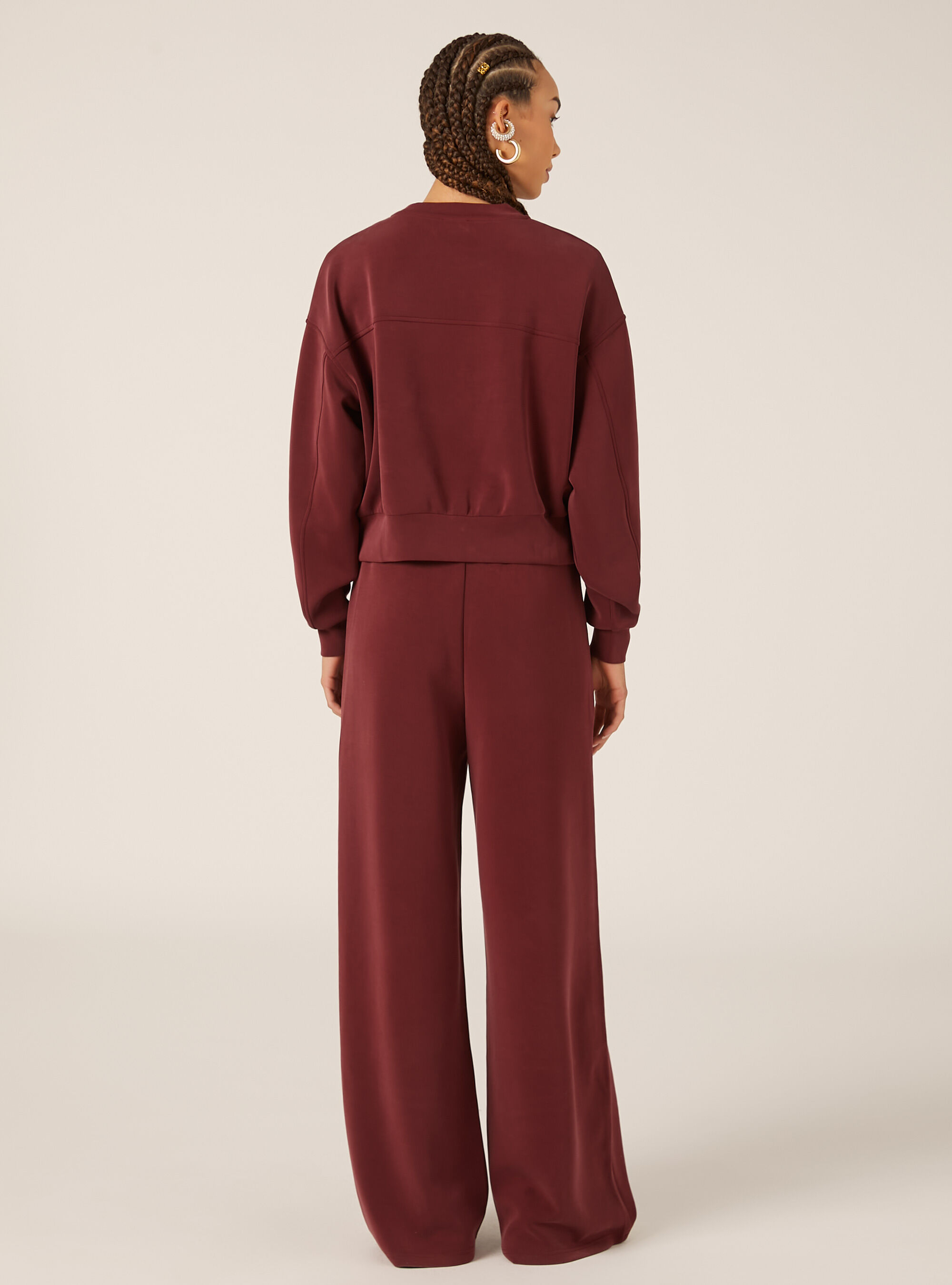 Soft-Touch-Sweatshirt, BO1 BORDEAUX DARK