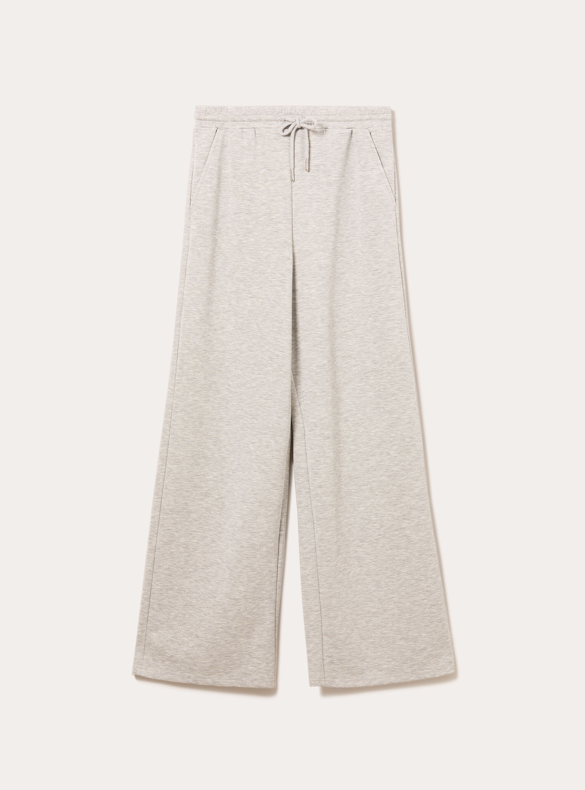 Pantalon jogging large &agrave; toucher doux, MGY3 GREY MEL LIGHT