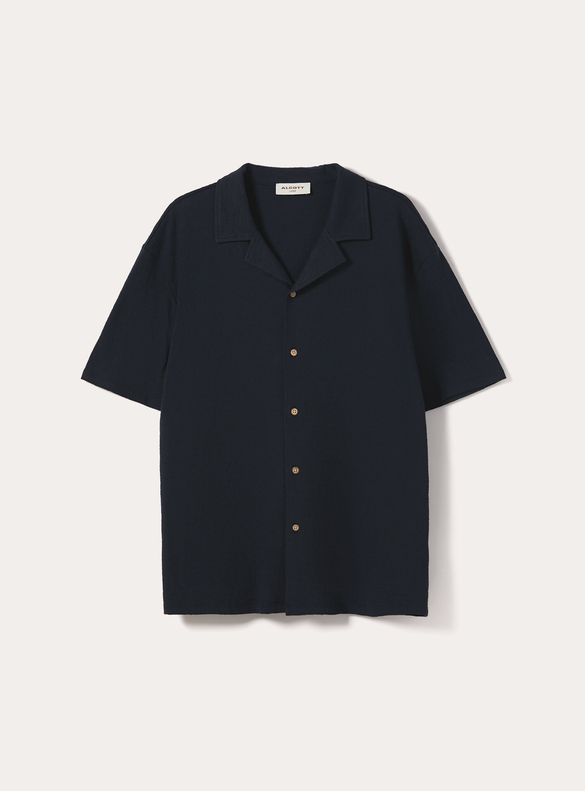 Boxy-fit textured shirt, NA1 NAVY DARK