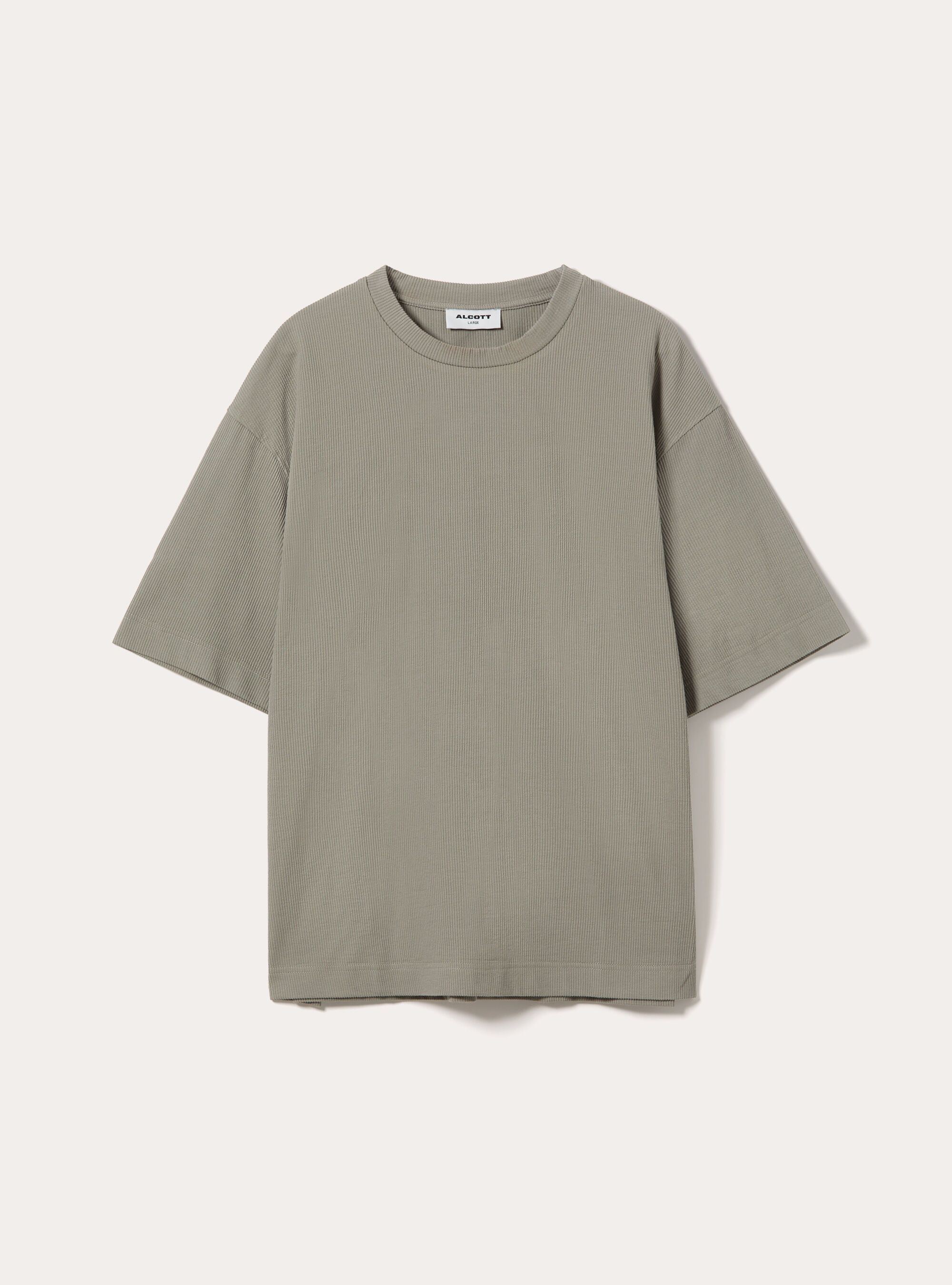 Oversized-T-Shirt aus strukturiertem Gewebe, SG3 SAGE LIGHT
