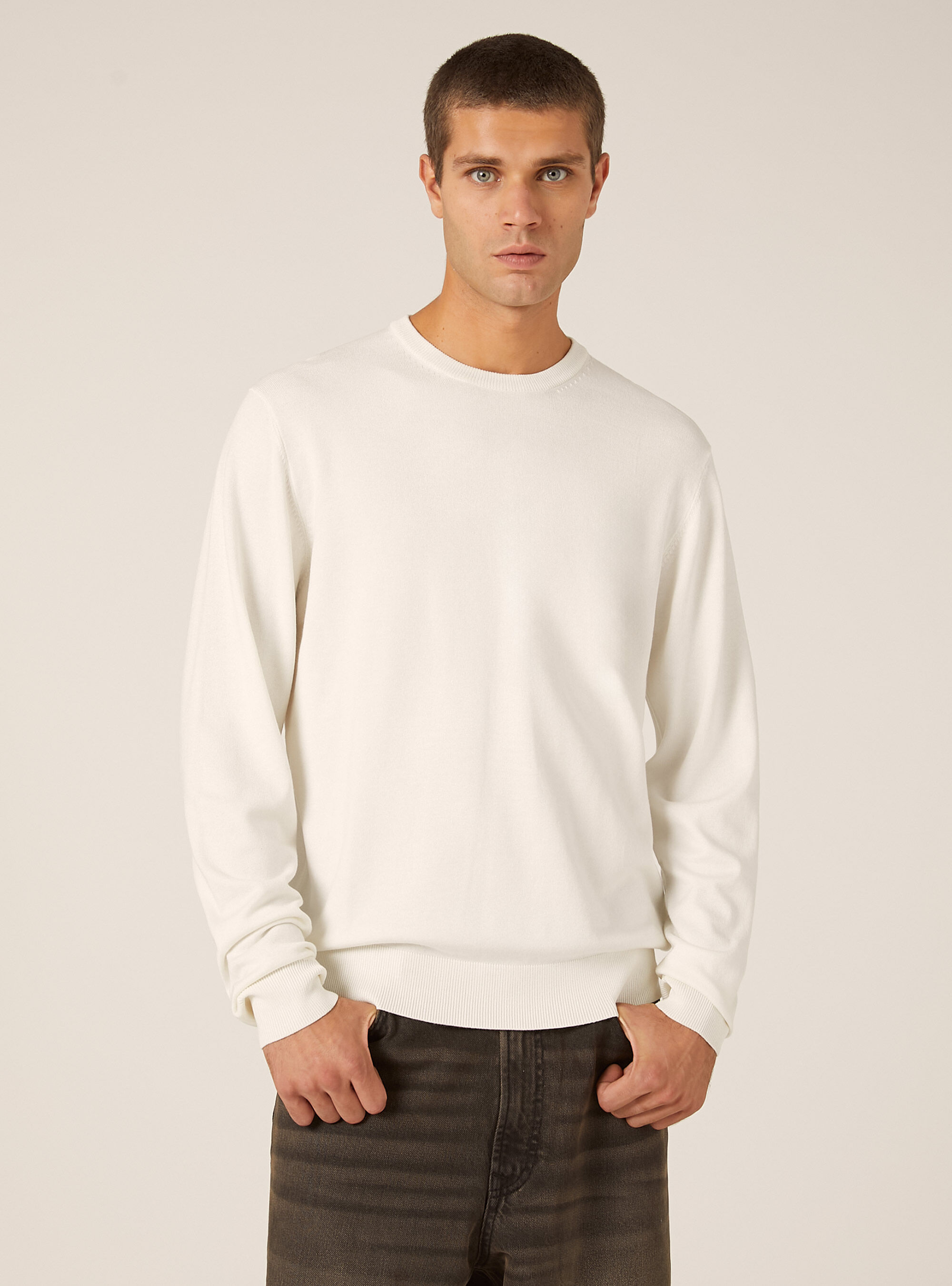 Pull &agrave; col rond en viscose Ecovero
