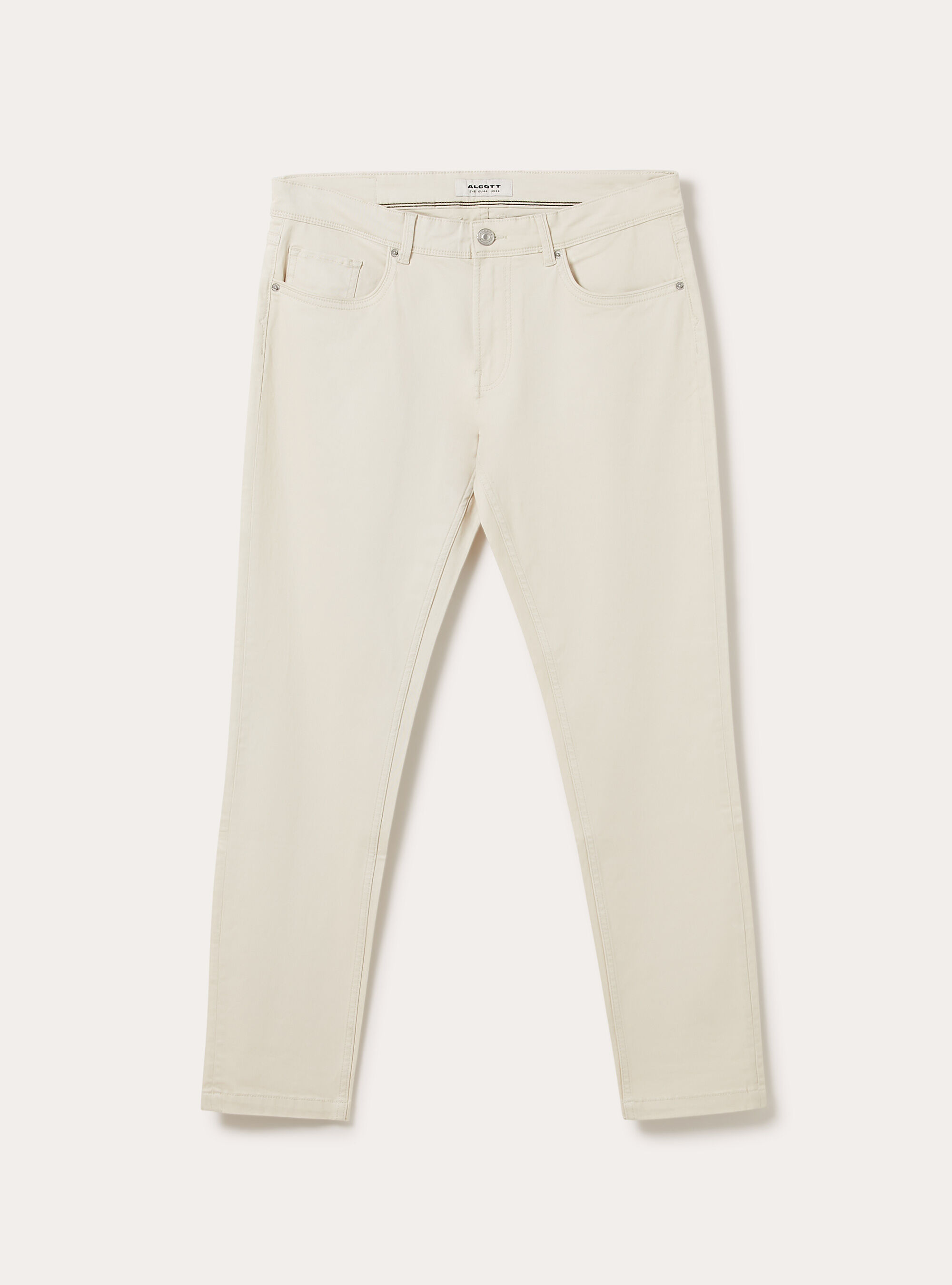 Slim fit cotton trousers, CR2 CREAM MEDIUM