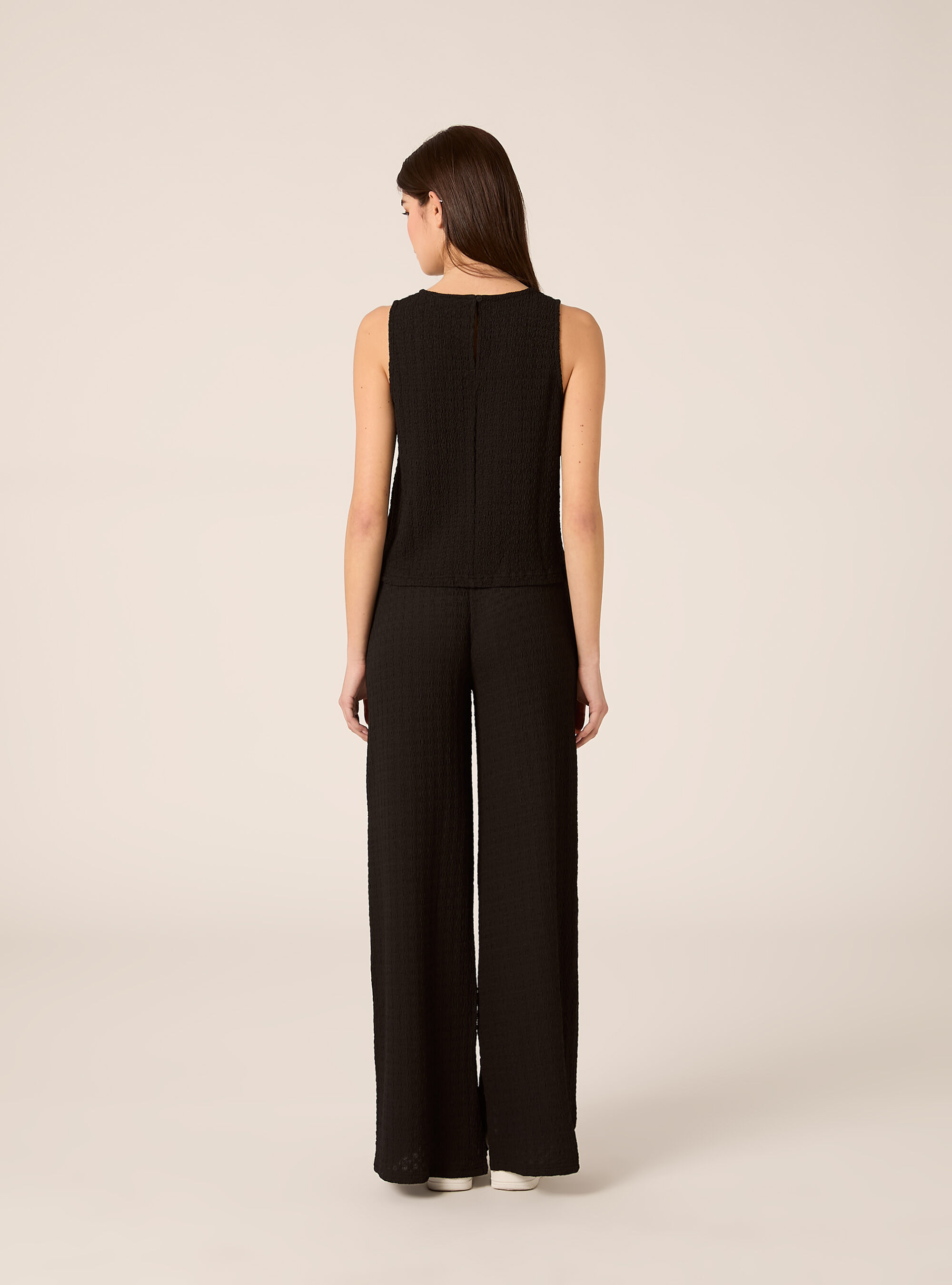 Tanktop aus Waffelstoff, BK1 BLACK