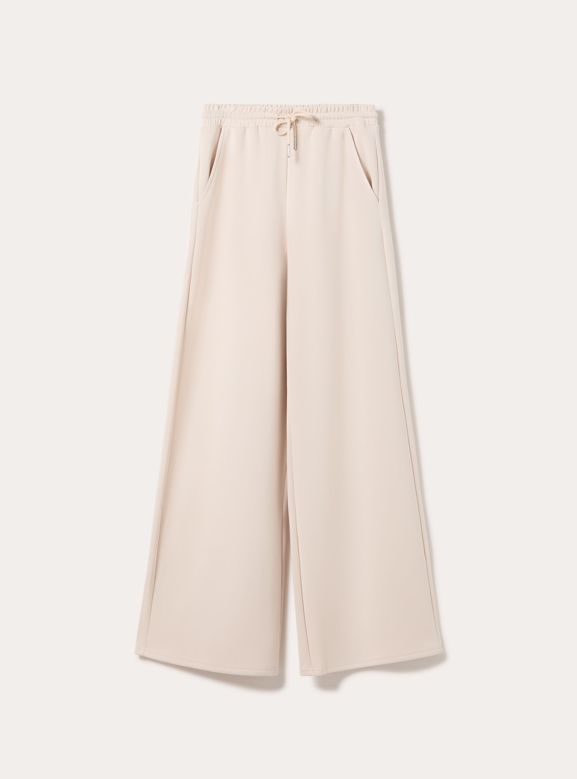 Jogger wide leg soft touch, CREMA CHIARO
