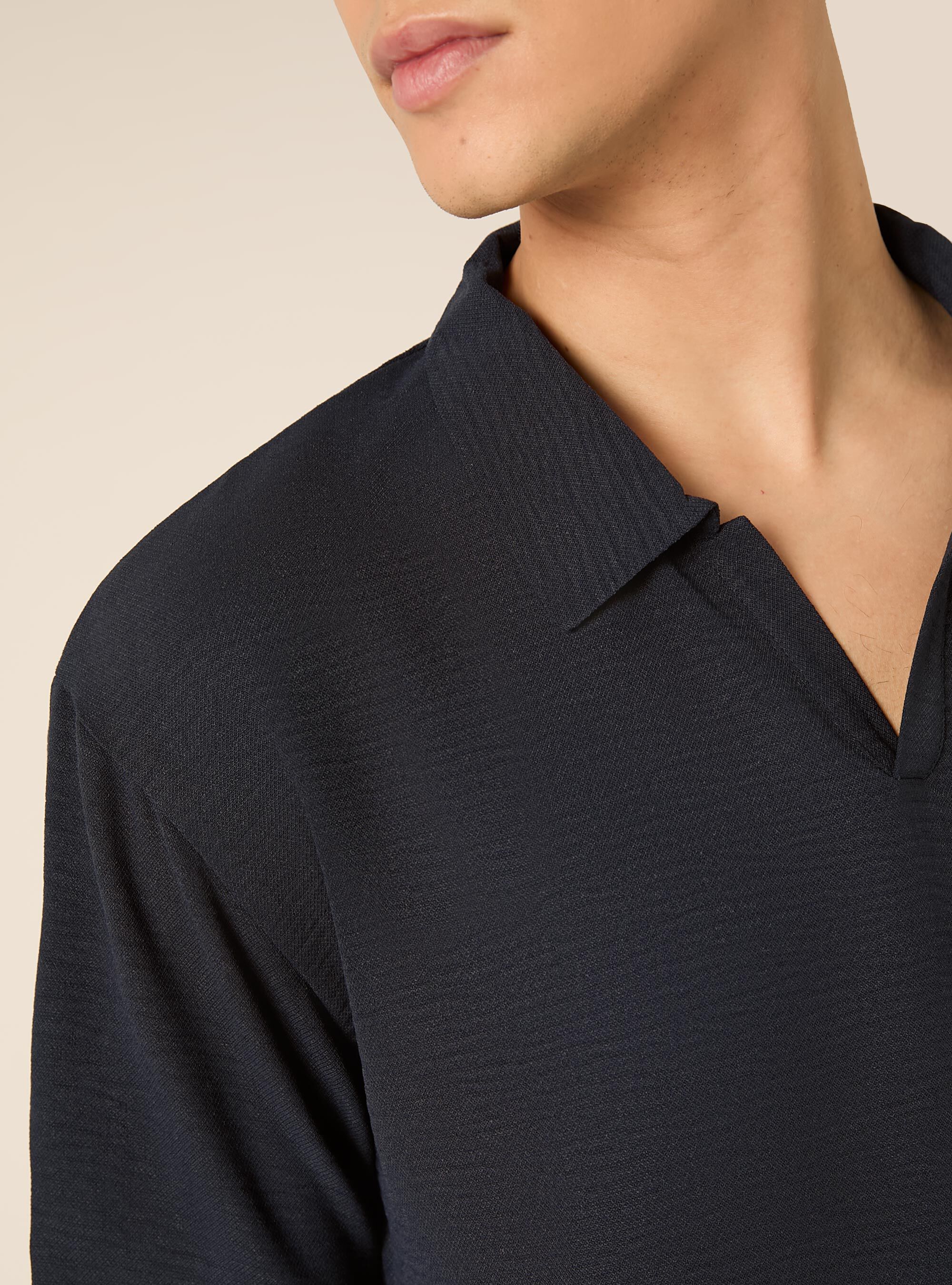 Polo b&aacute;sico de crep&eacute;, NA2 NAVY MEDIUM