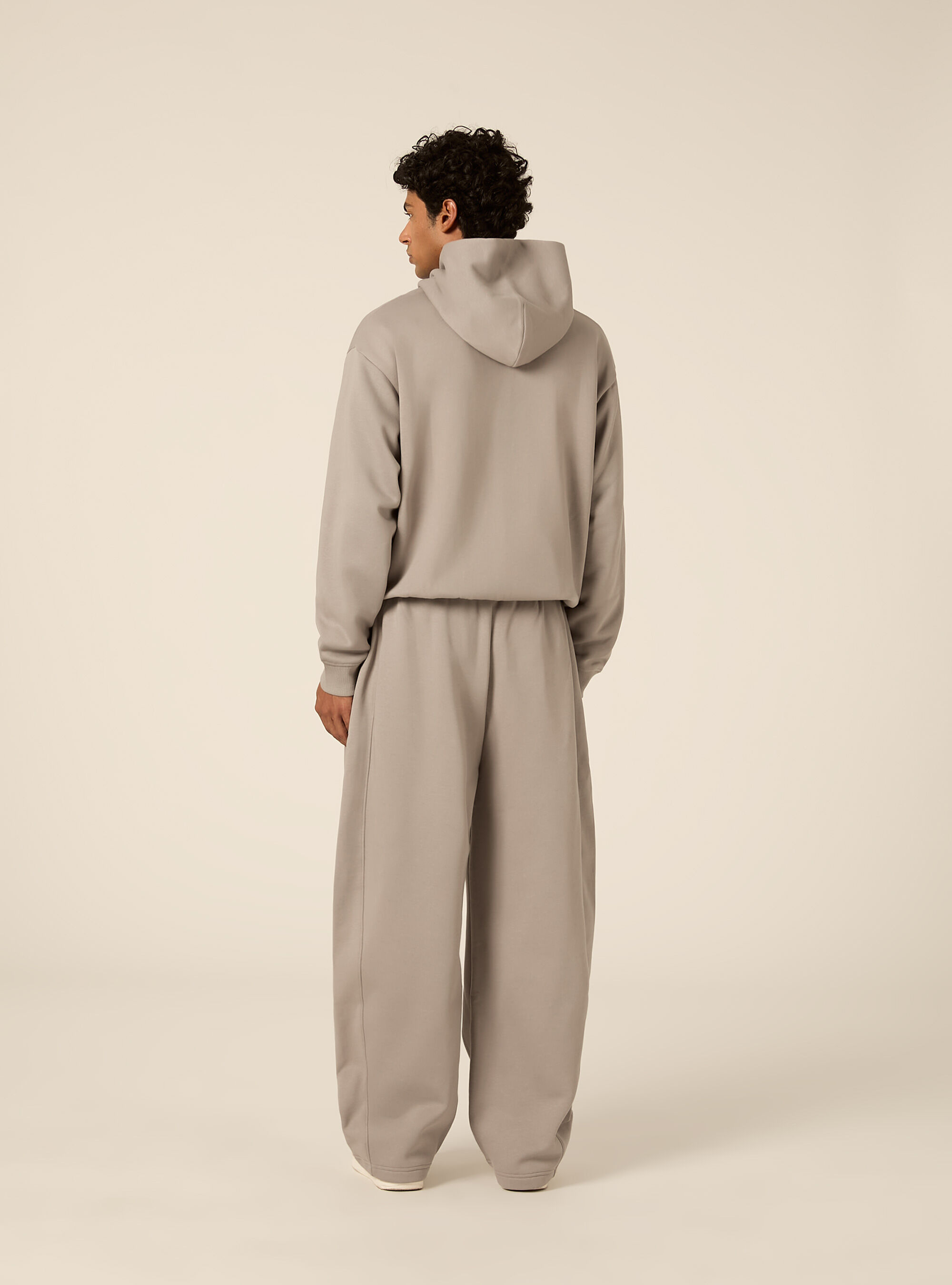 Barrel fit fleece trousers, GY2 GREY MEDIUM