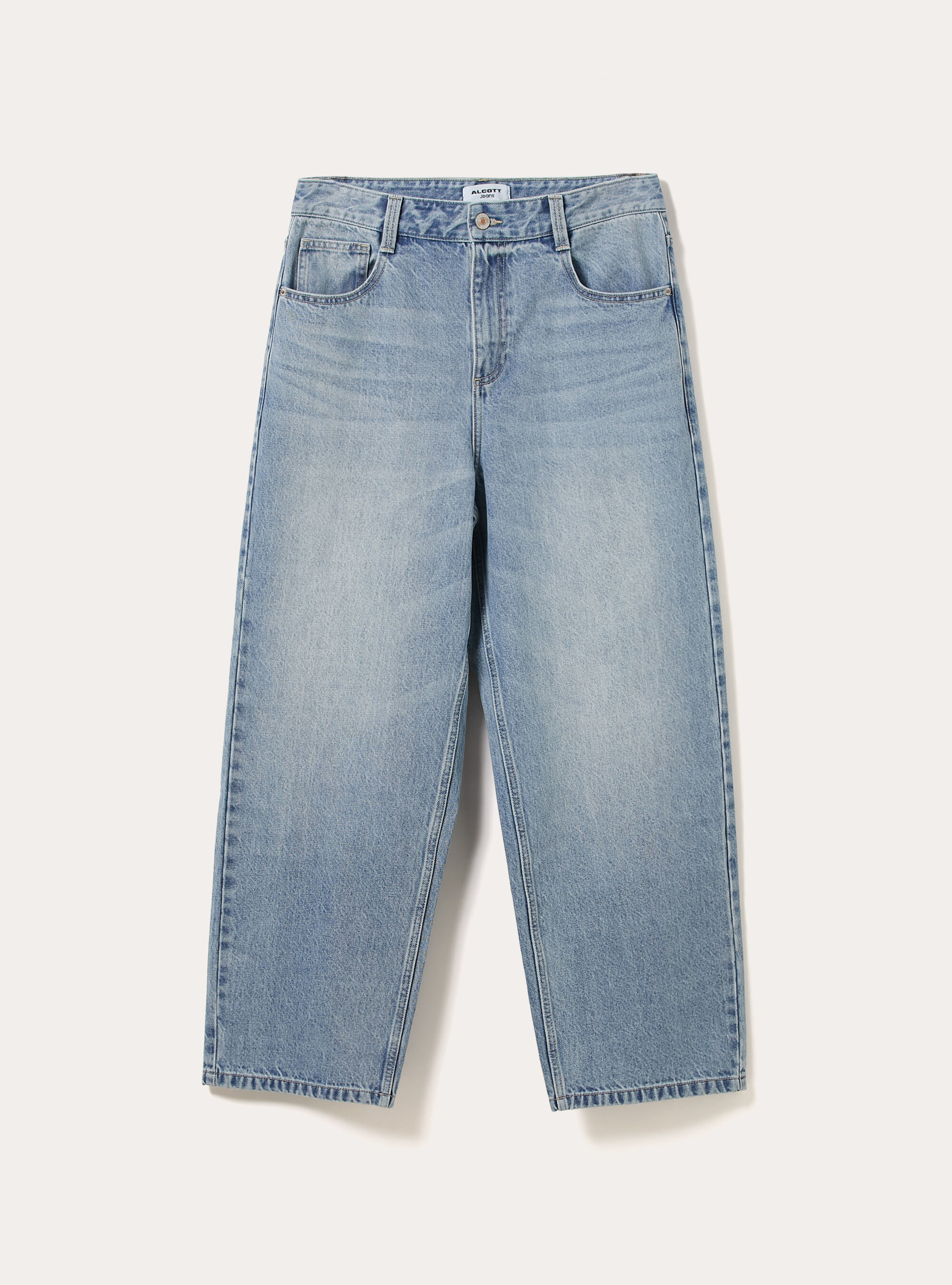 Vaqueros de corte superholgado, D004 MEDIUM LIGHT BLUE