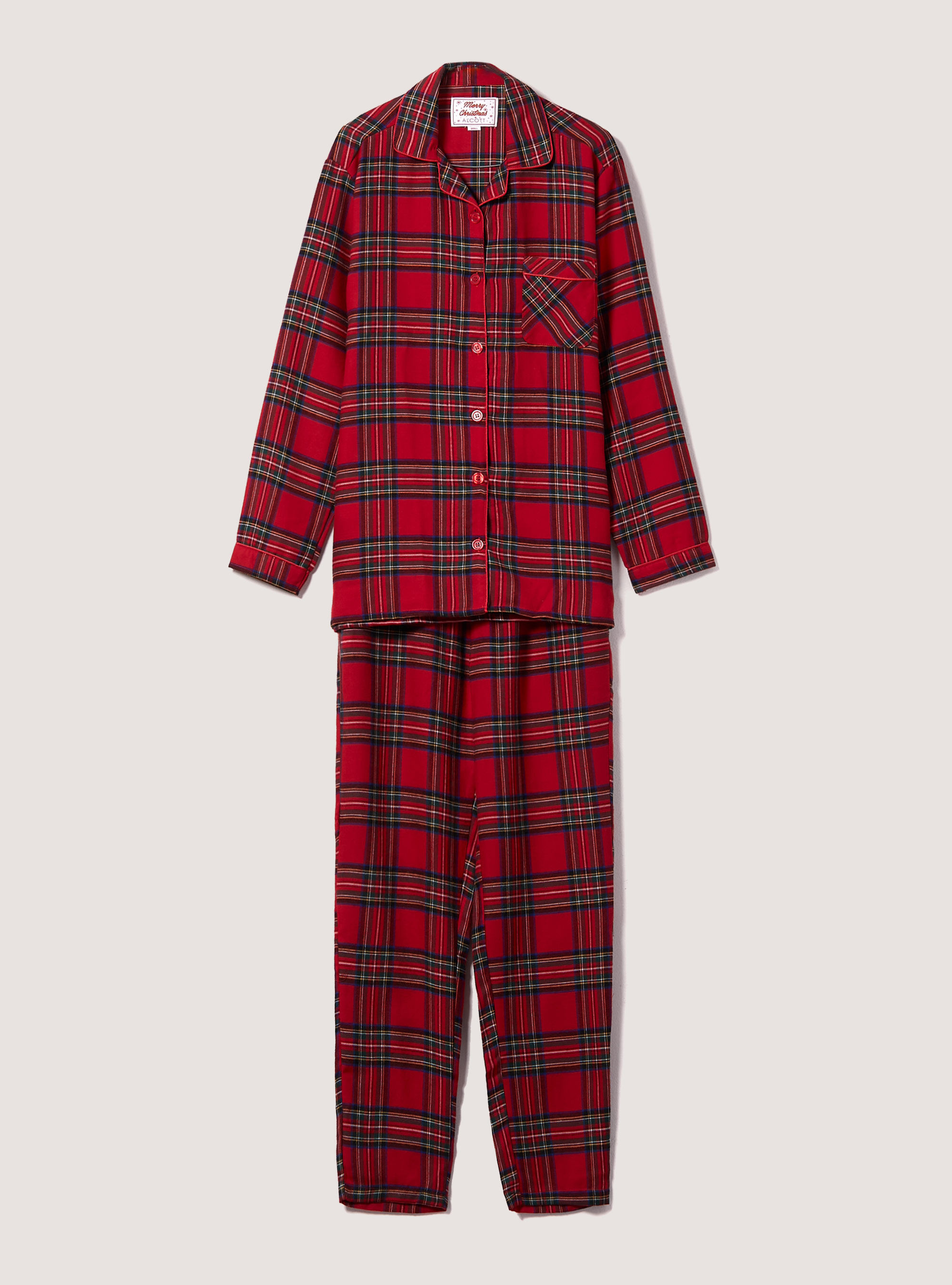 Pigiama Christmas Family Collection in tartan, RD2 RED MEDIUM