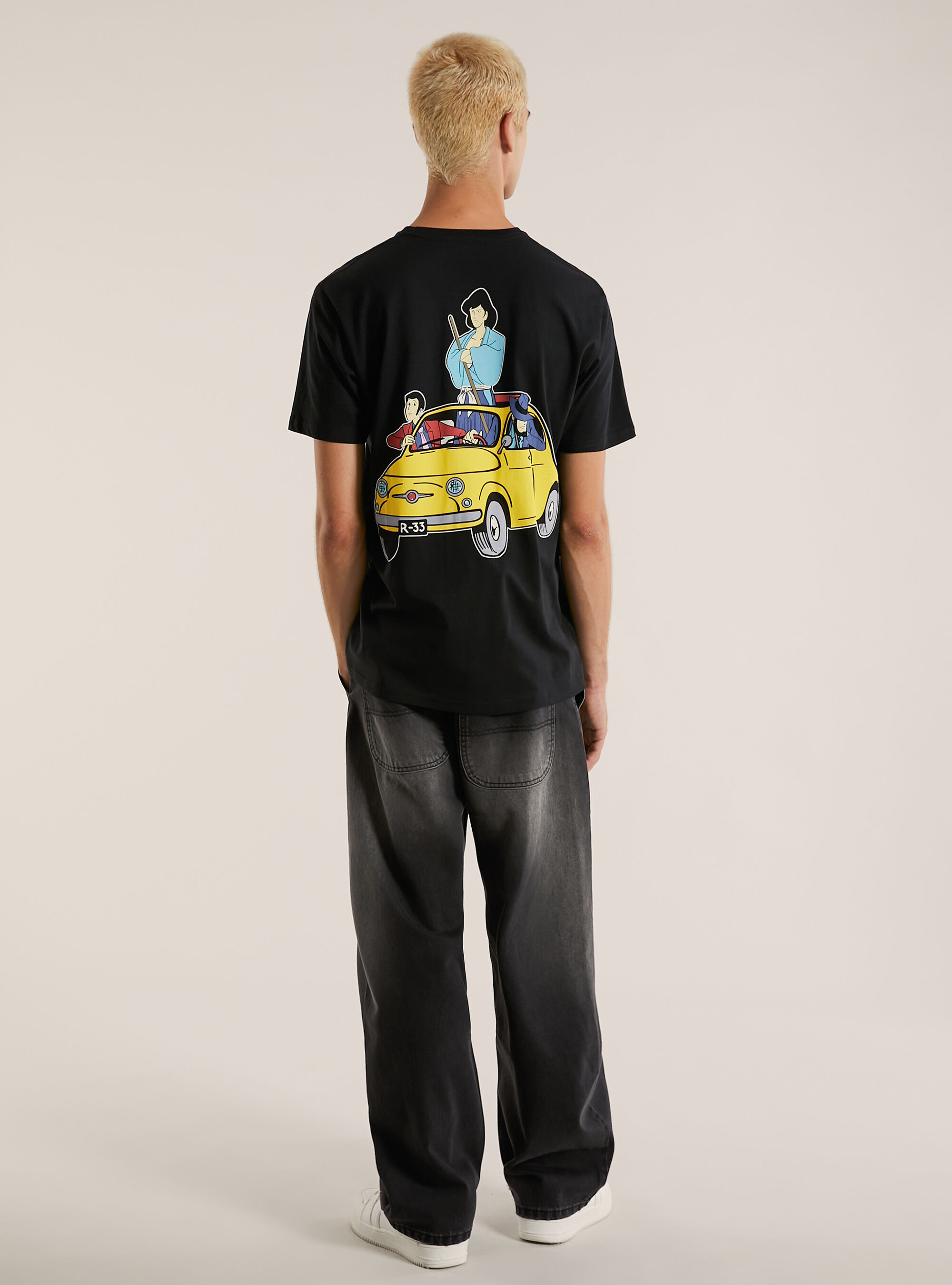 T-shirt licenza lupin, BK1 BLACK
