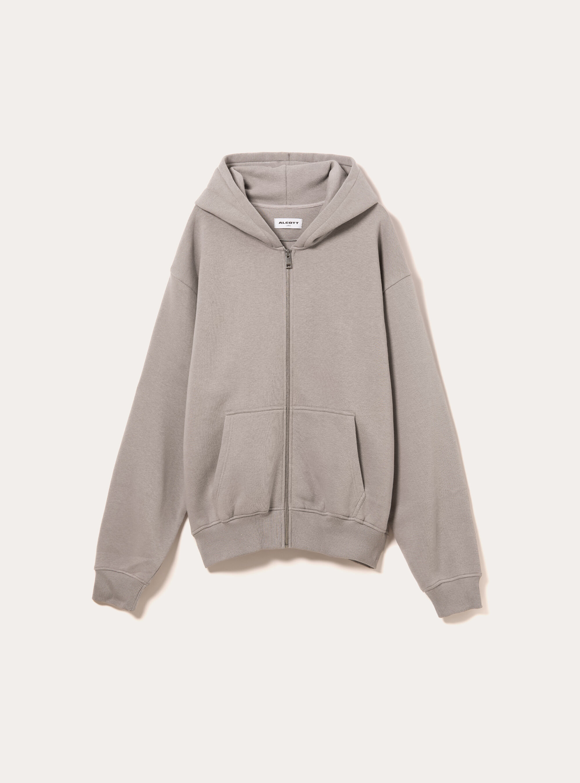 Sweat-shirt zipp&eacute; &agrave; capuche coupe boxy, GY2 GREY MEDIUM