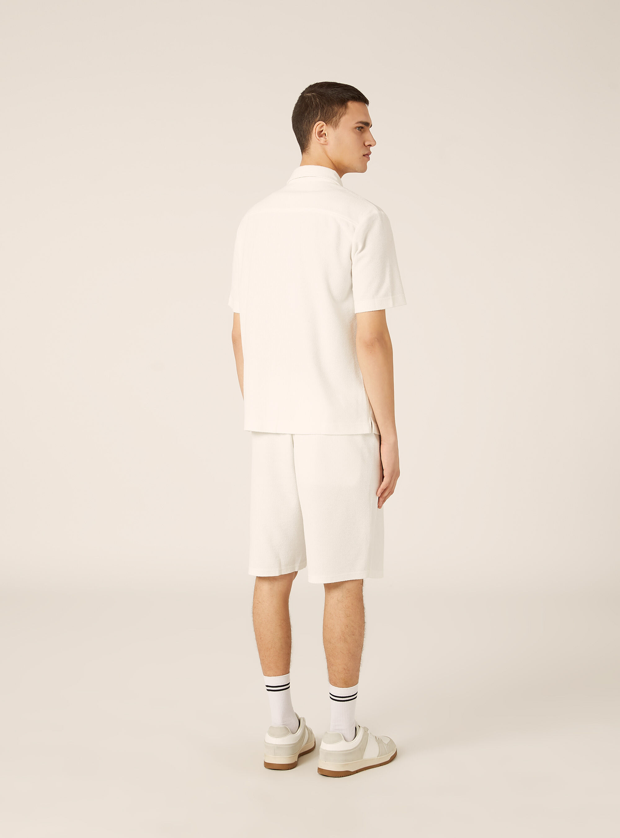 Camisa de manga corta con textura, WH1 OFF WHITE