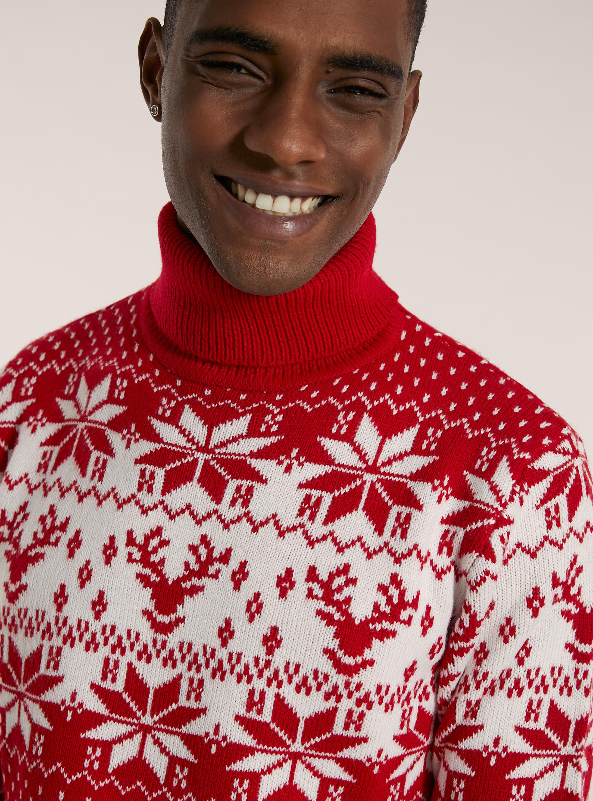 Pullover a collo alto Christmas Collection, RD2 RED MEDIUM