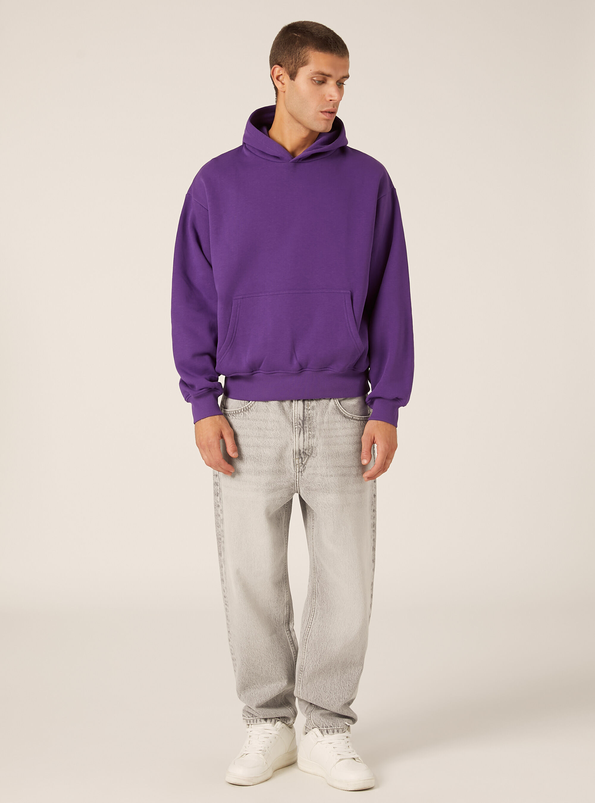 Sweat &agrave; capuche coupe boxy