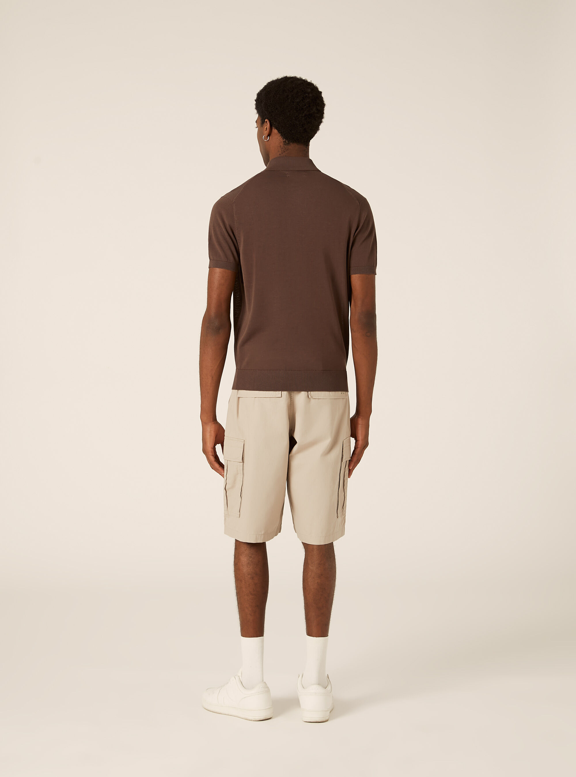 Polo de punto de algod&oacute;n extrafino, BR2 BROWN MEDIUM