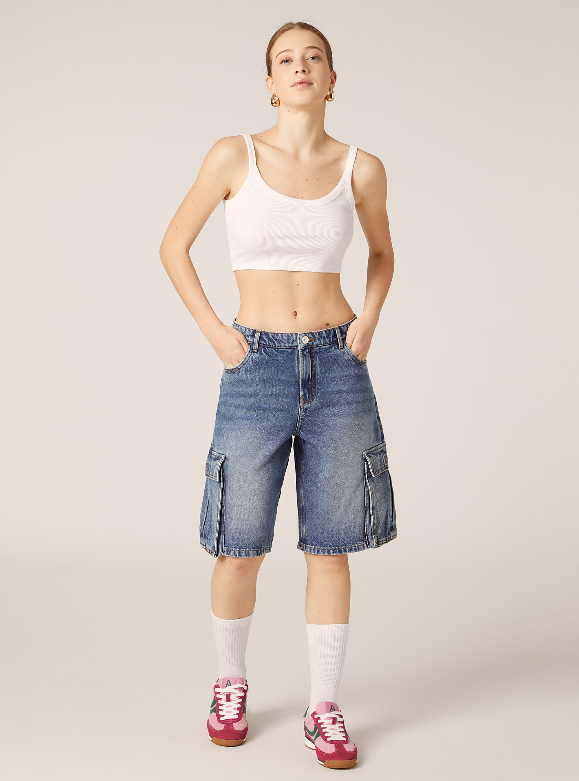 Jorts cargo in denim