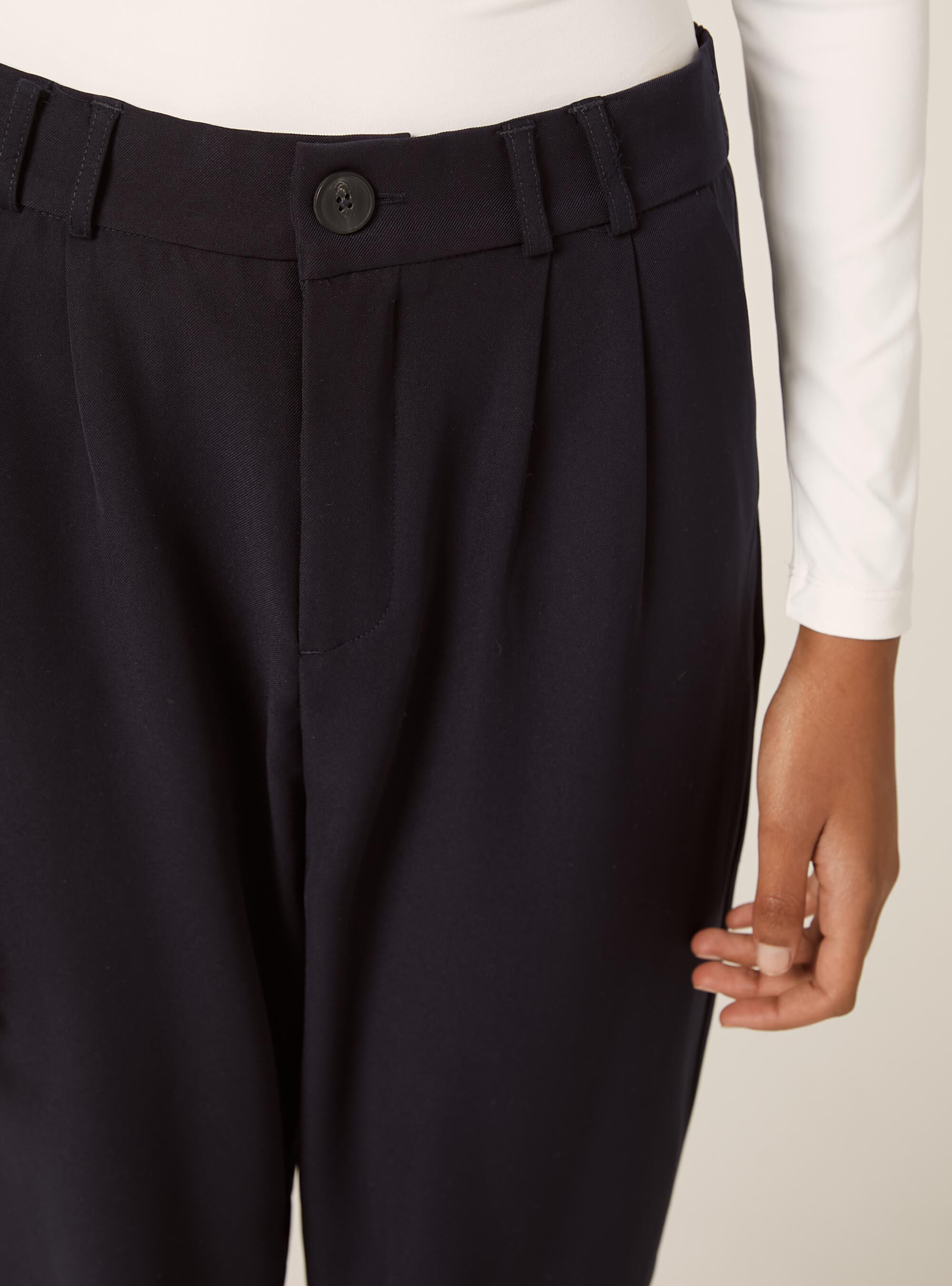 Pantalon &agrave; pinces coupe classique, NA2 NAVY MEDIUM