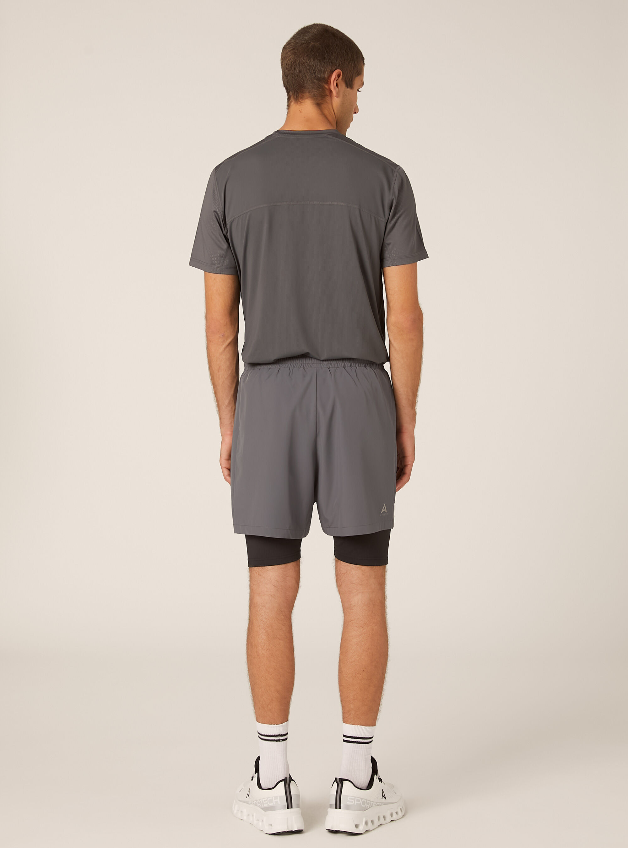 Bermuda con culotte Athletic capsule, GRIGIO SCURO