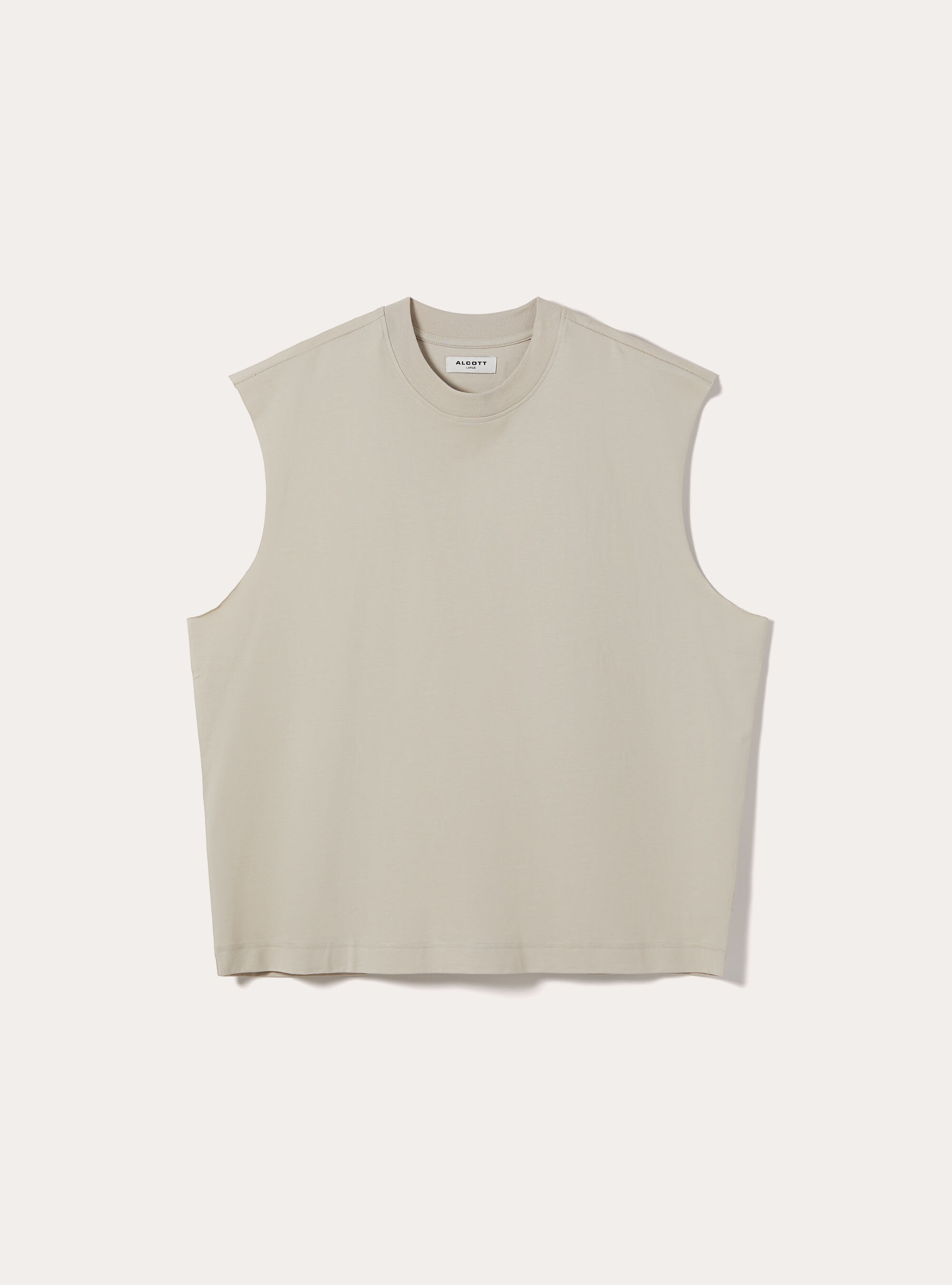 Boxy Fit Tank Top, BG1 BEIGE DARK
