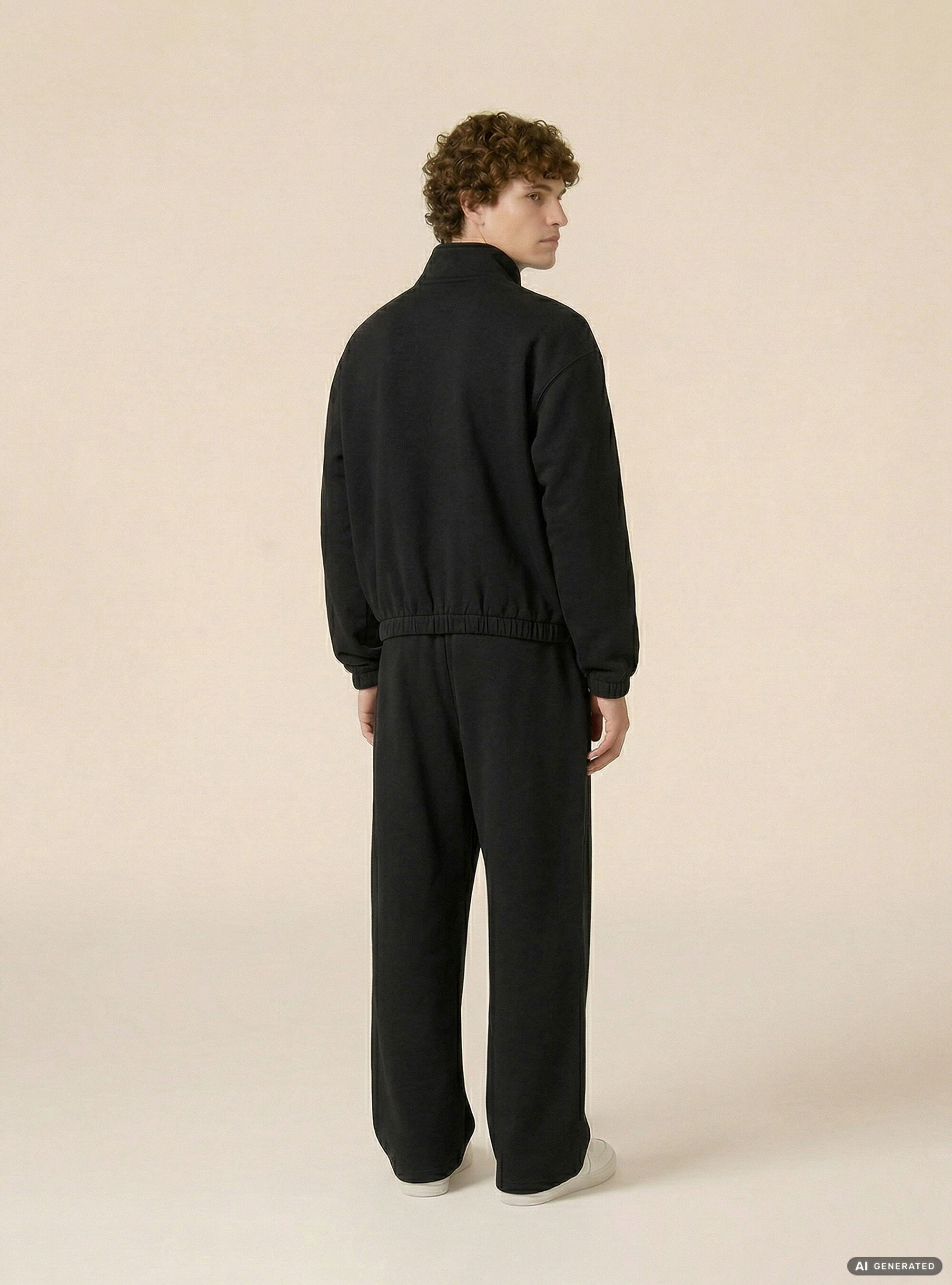 Jogger in felpa baloon fit, BK1 BLACK