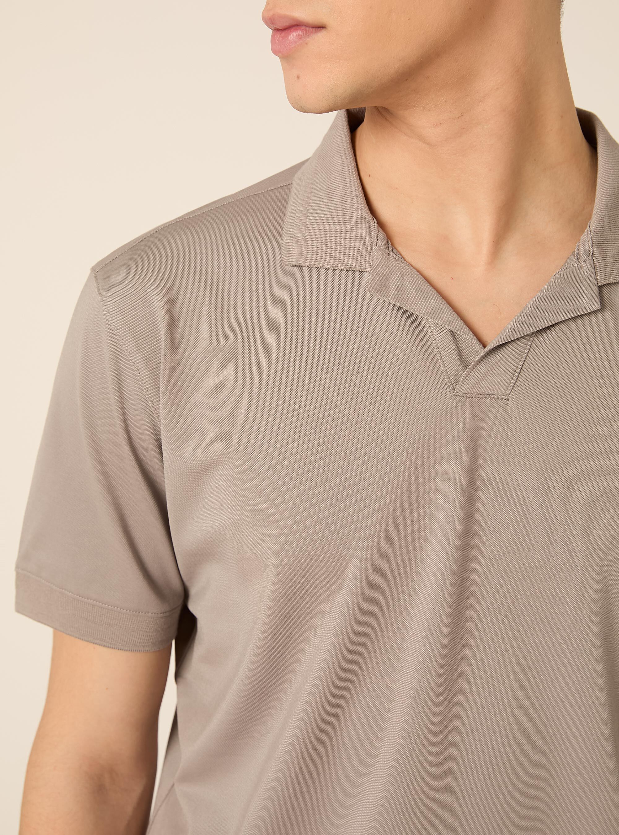 Polo AIRes en piqu&eacute; stretch, GY2 GREY MEDIUM
