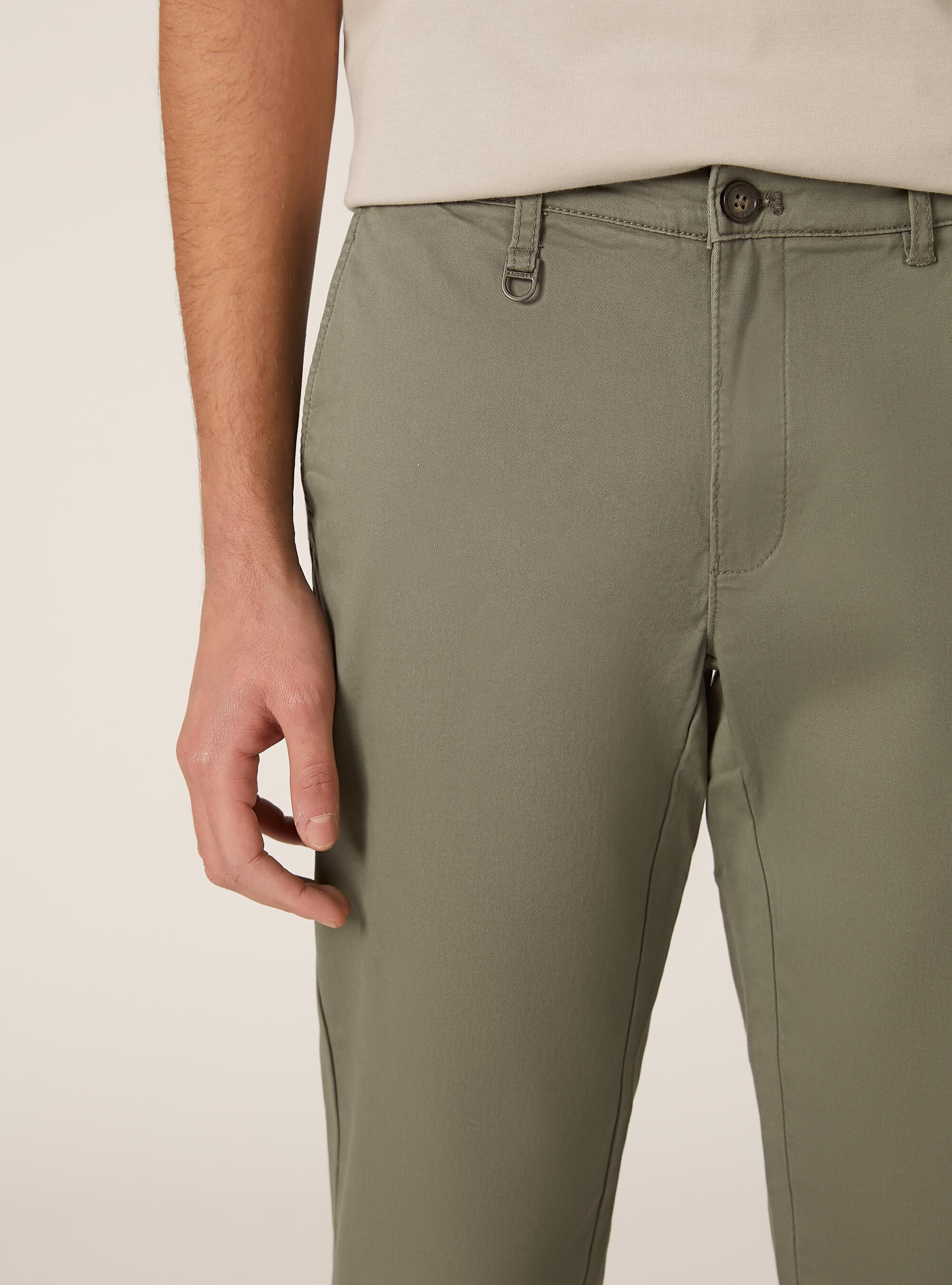 Pantalon chino stretch en serg&eacute; coupe skinny, KY2 KAKY MEDIUM