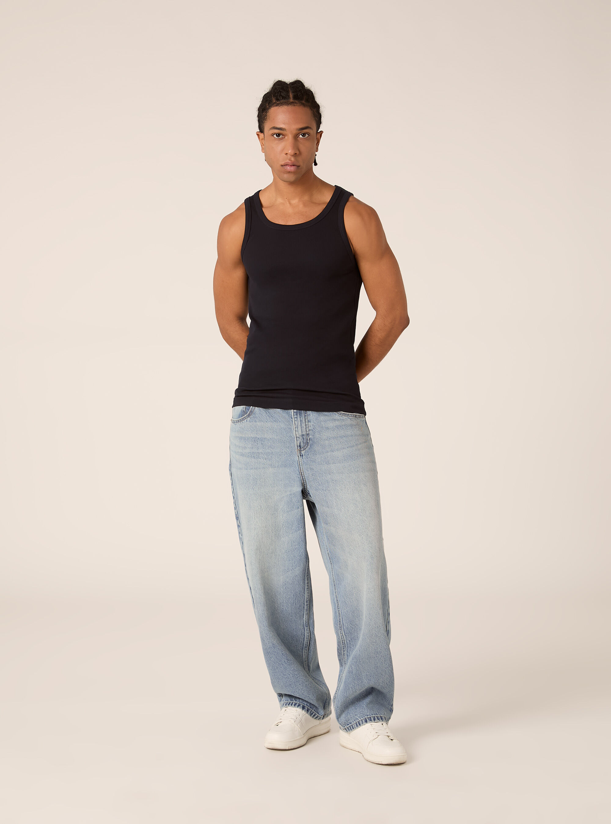 Slim Fit Ribbed Cotton Tank Top