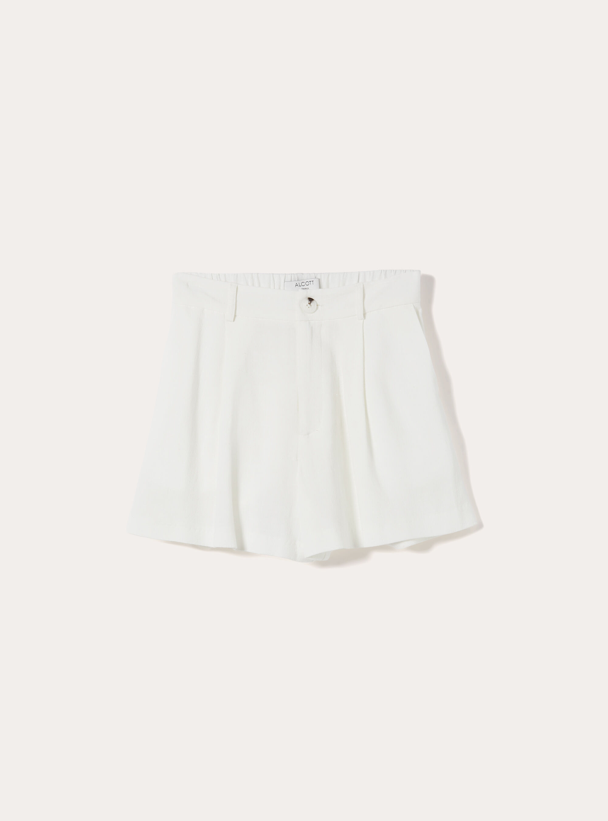 Short Tailoring en m&eacute;lange de Lin, WH2 WHITE