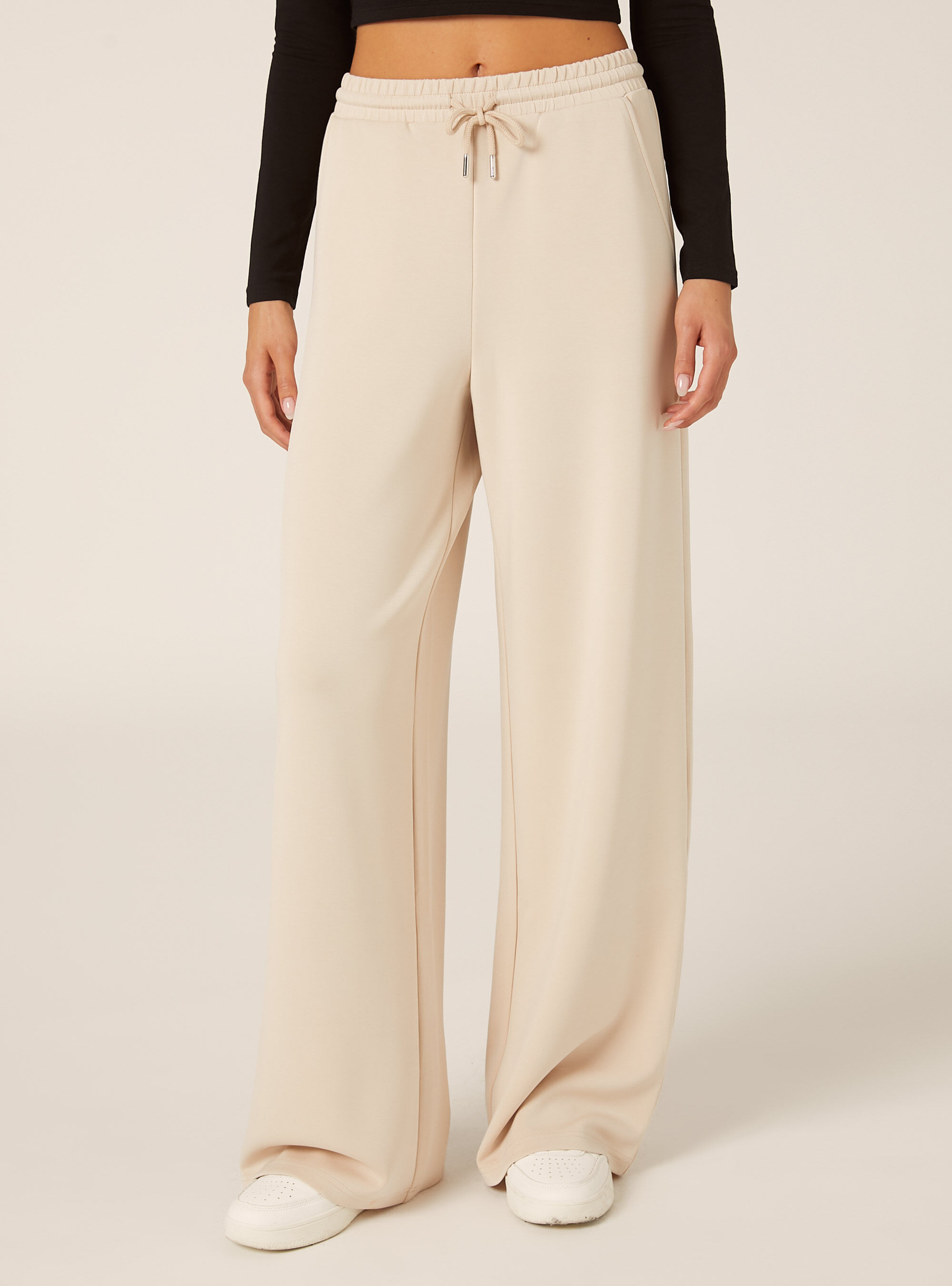 Pantalon jogging large &agrave; toucher doux