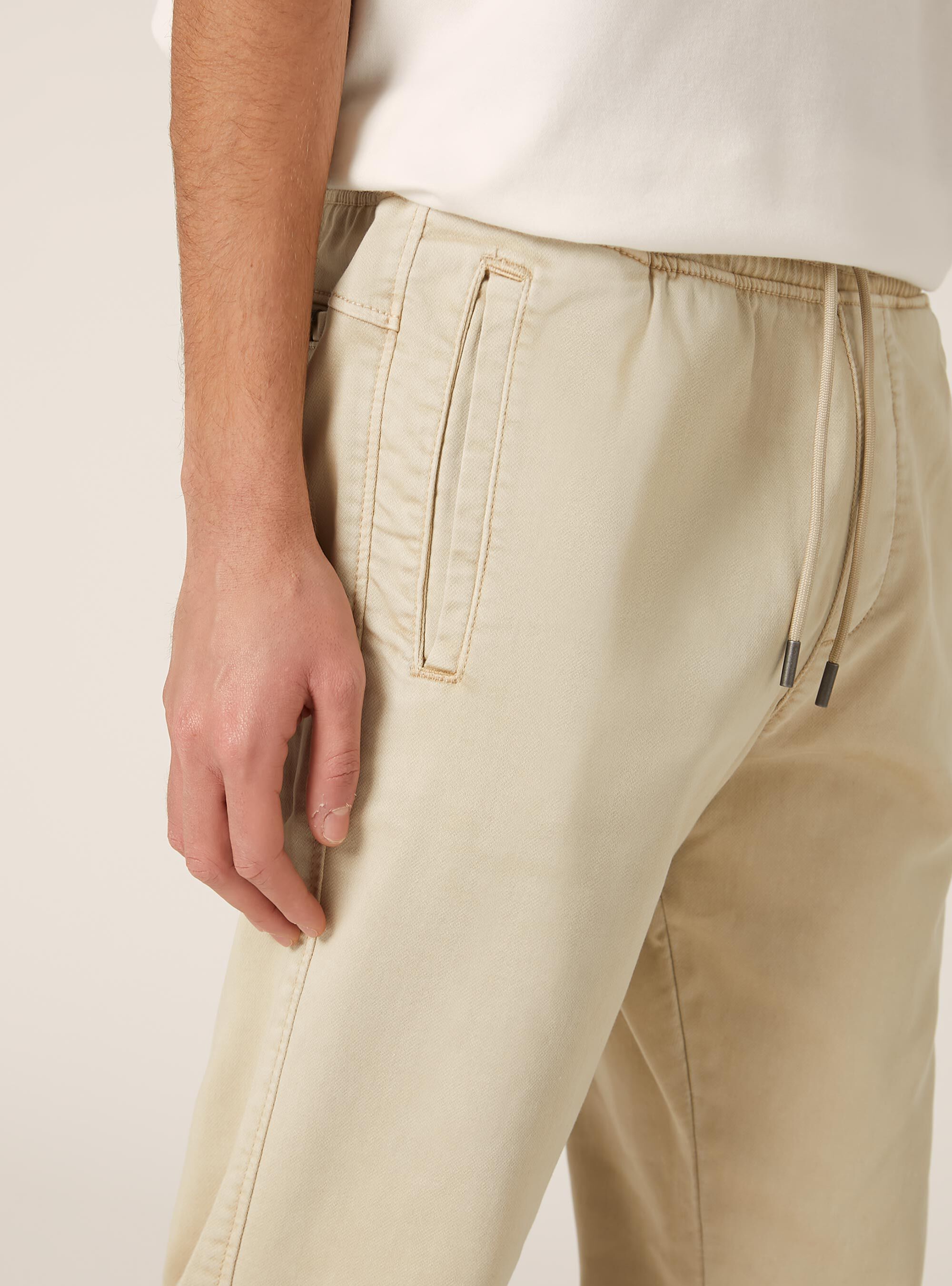 Pantalon jogger en coton, BG3 BEIGE LIGHT
