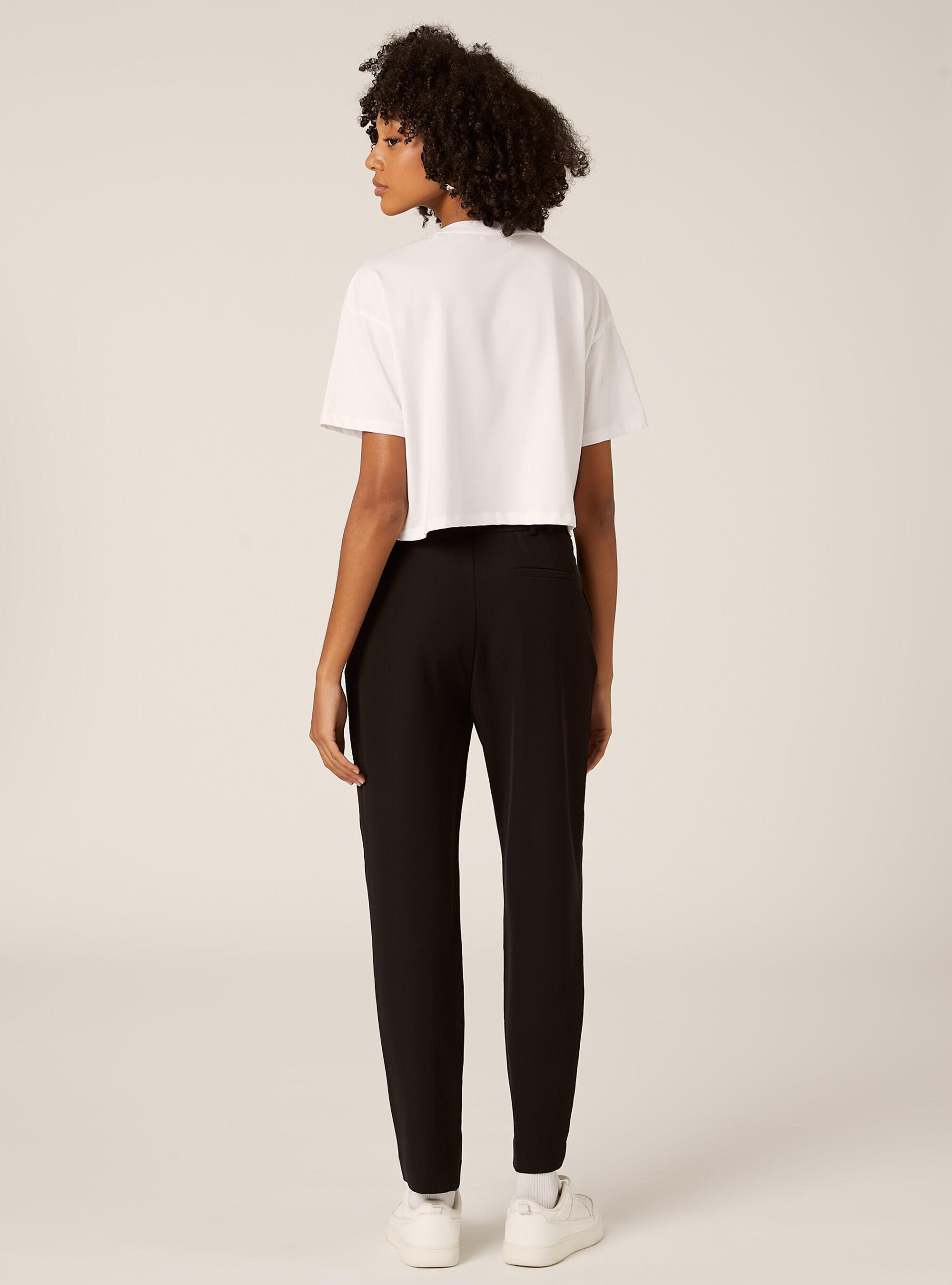 Pantalon &agrave; pinces coupe classique, BK1 BLACK