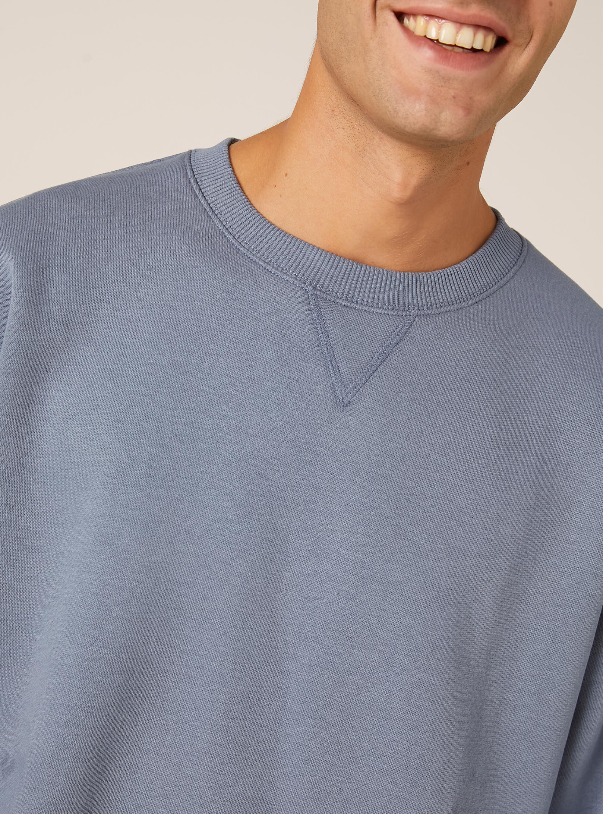 Sweat-shirt &agrave; col rond uni, IN2 INDIGO MEDIUM