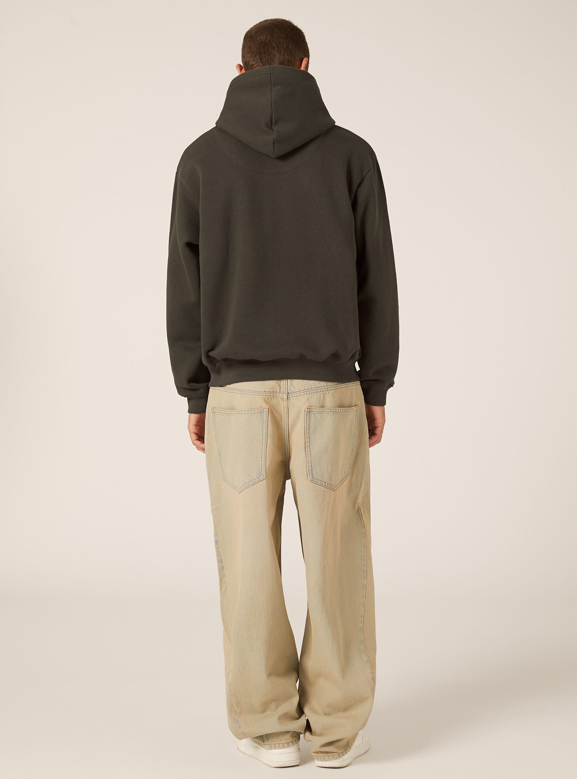 Sweat &agrave; capuche coupe boxy, KY1 KAKY DARK
