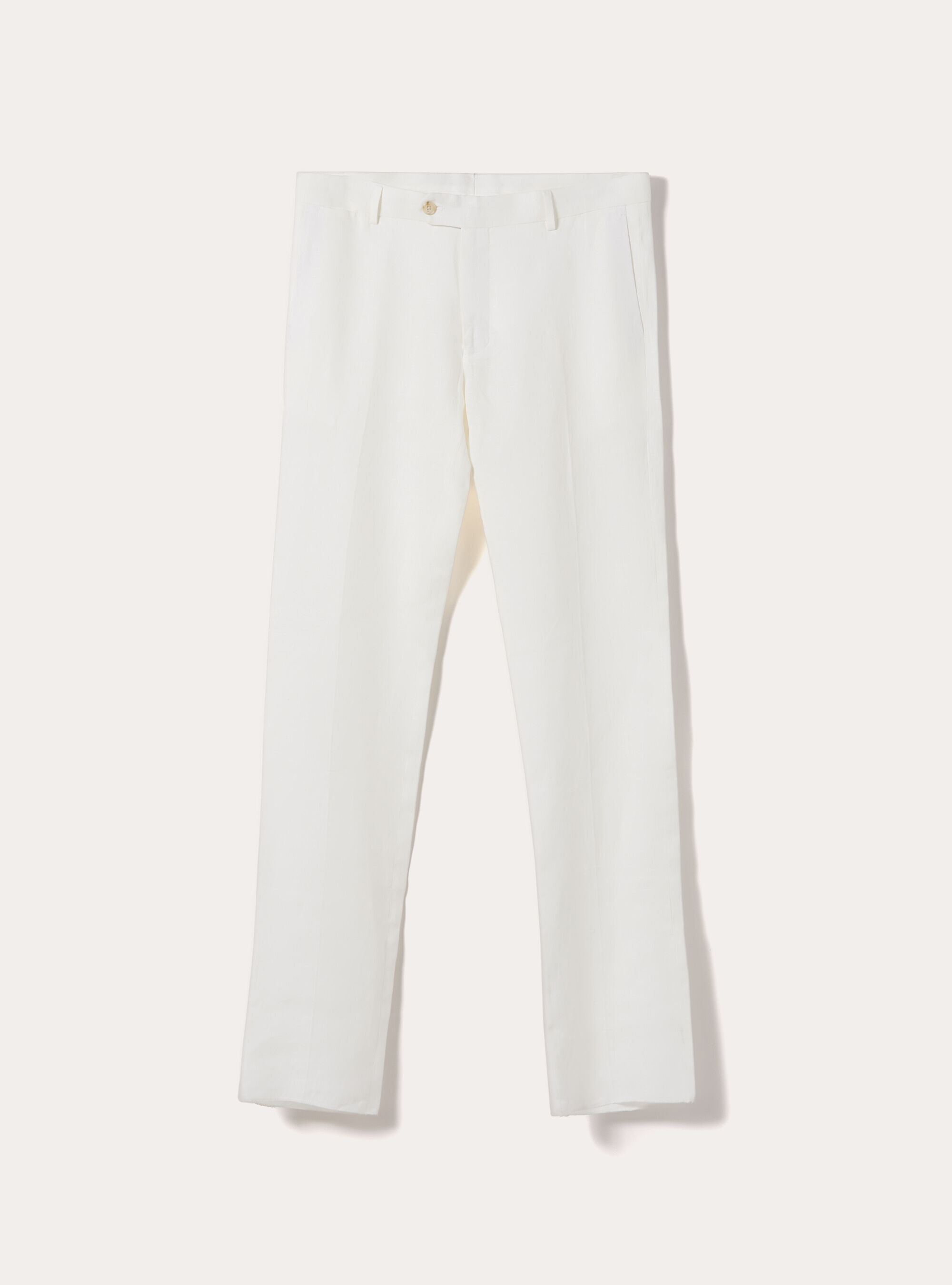 Pure linen trousers, WH1 OFF WHITE