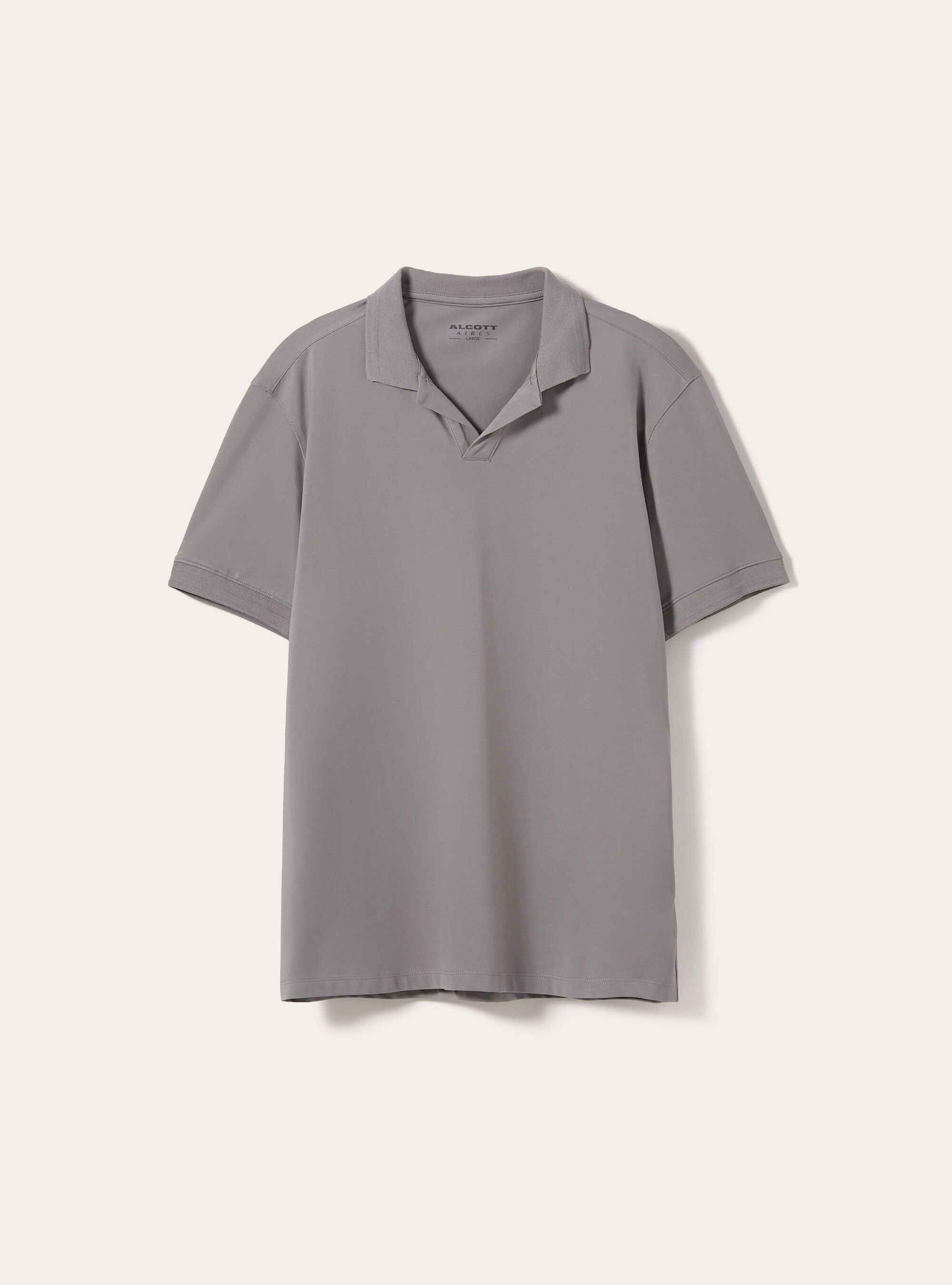 Polo AIRes en piqu&eacute; stretch, GY2 GREY MEDIUM