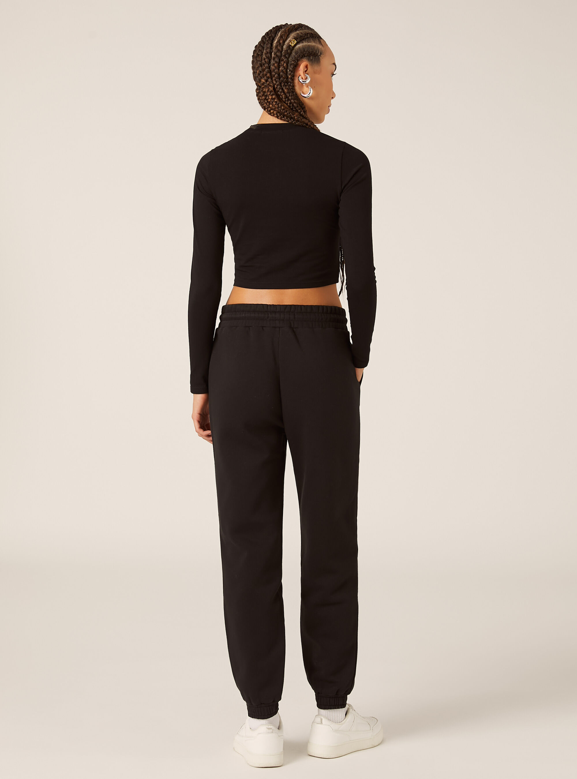 Pantalon jogger en molleton, BK1 BLACK