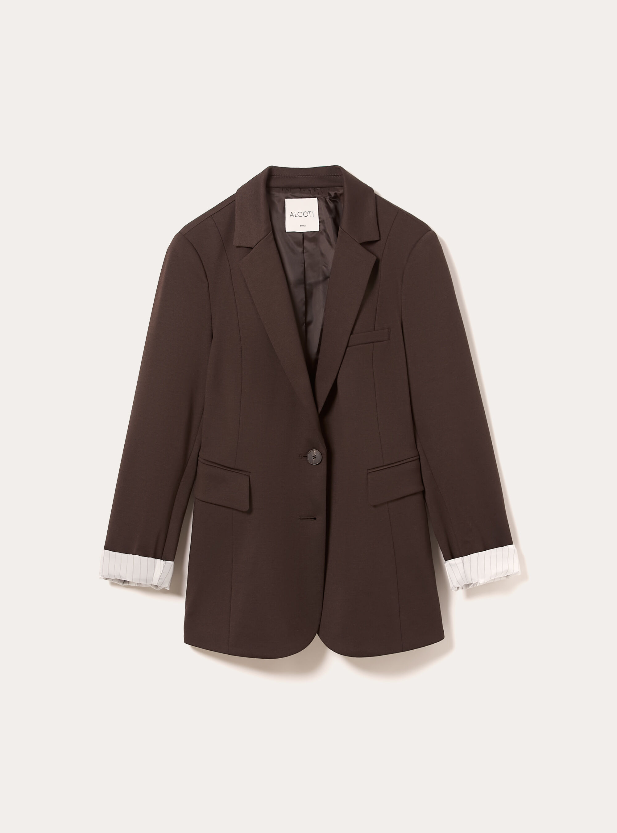 Jersey blazer, BR1 BROWN DARK