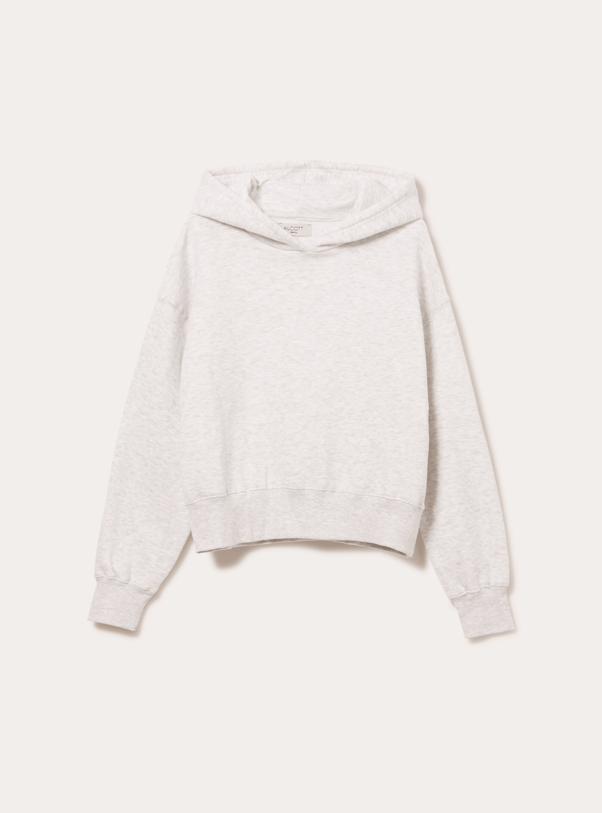 Sweat &agrave; capuche coupe boxy, MGY3 GREY MEL LIGHT