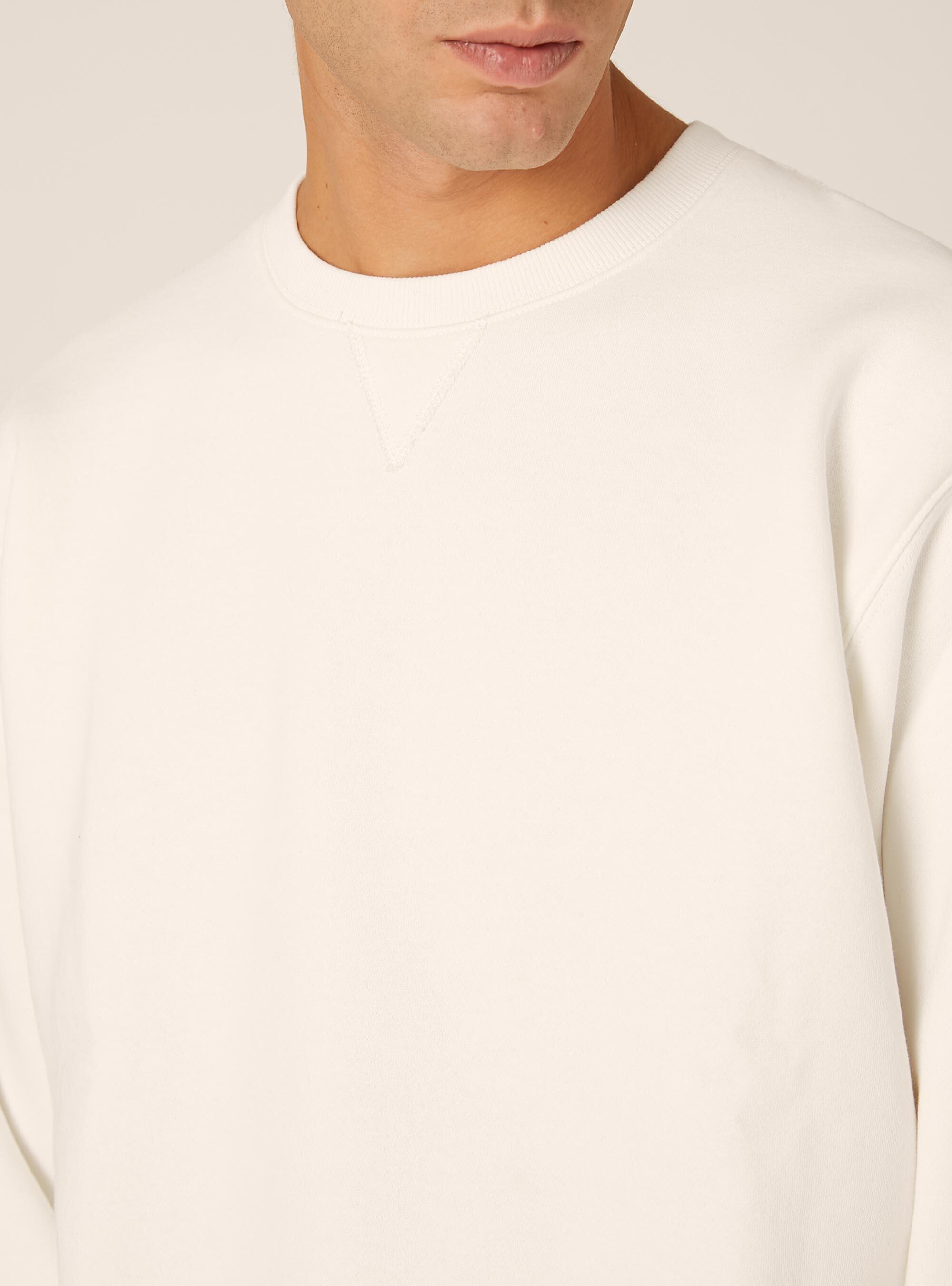 Sweat-shirt &agrave; col rond uni, WH2 WHITE