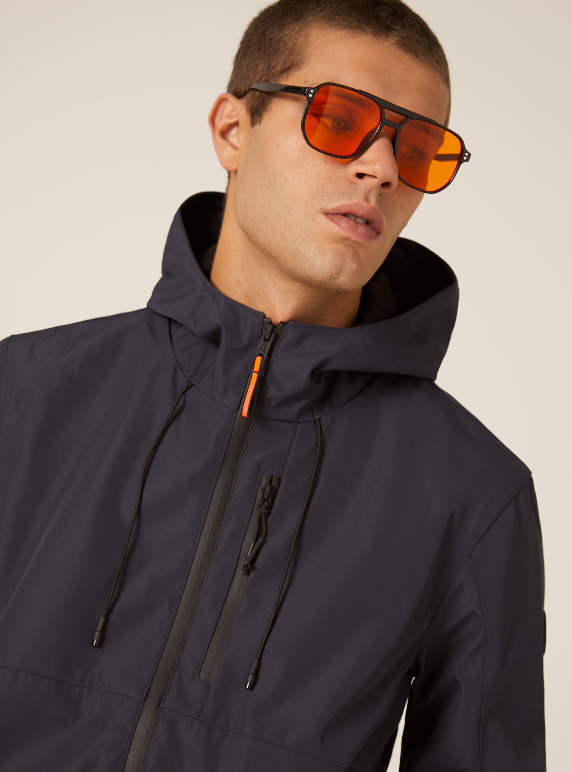 Blouson coupe-vent &agrave; capuche, NA1 NAVY DARK