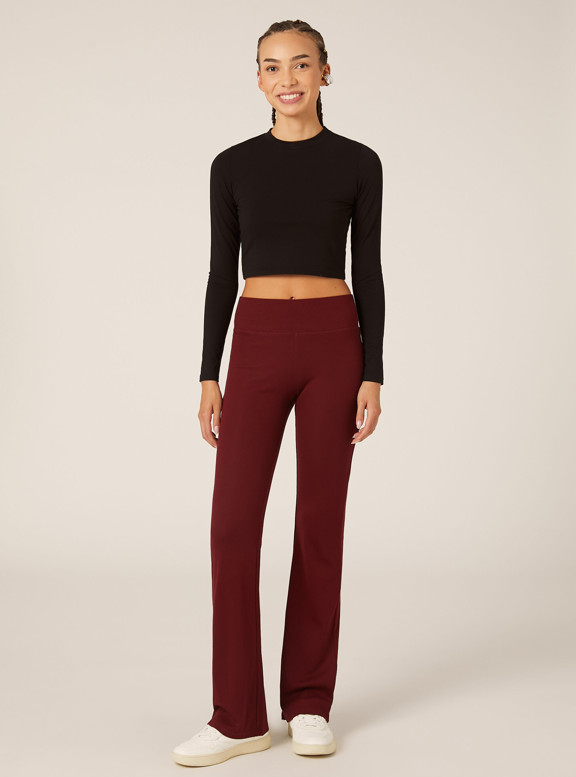 Leggings &eacute;vas&eacute;s, BO1 BORDEAUX DARK