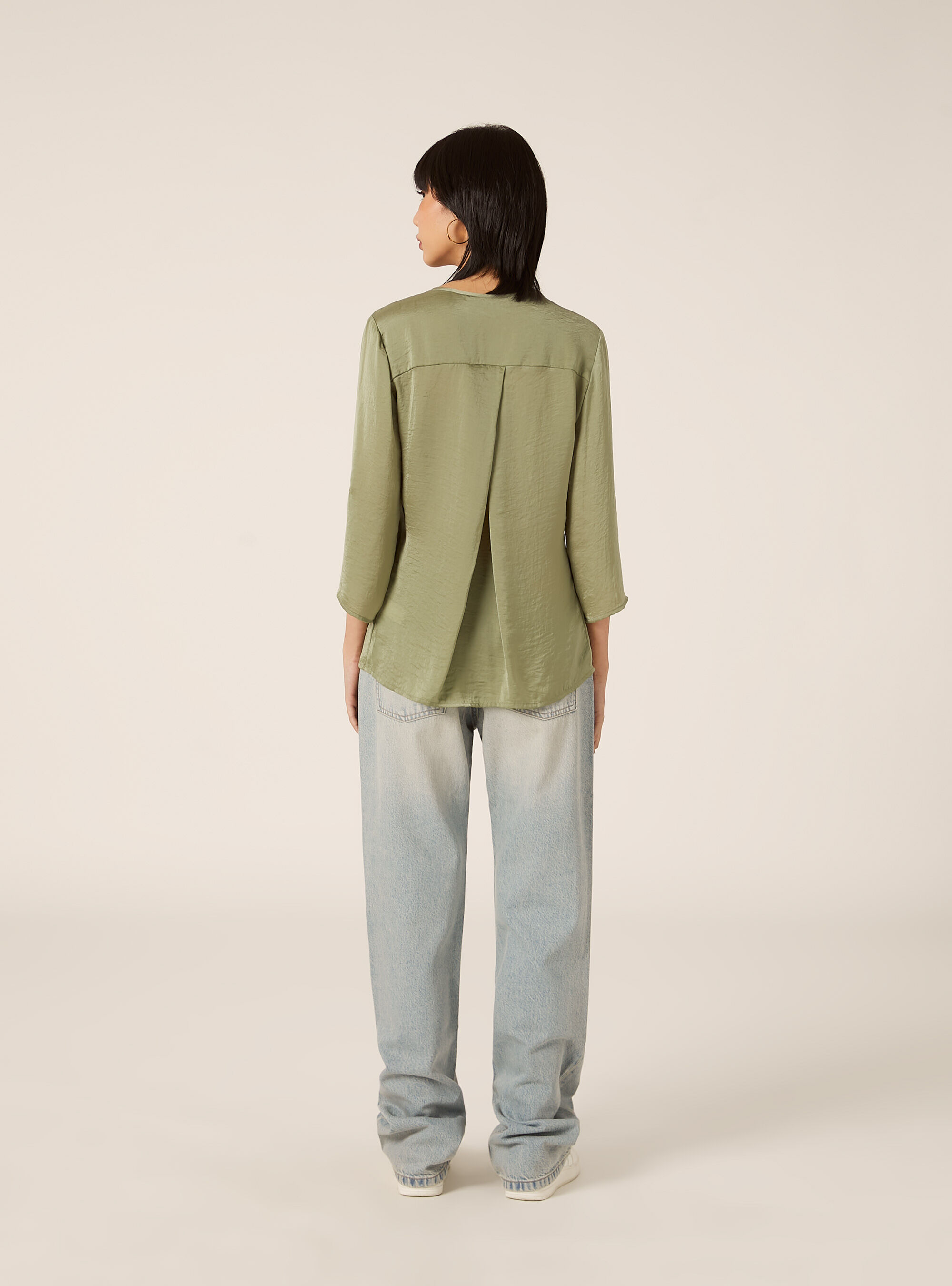 Blouse &agrave; encolure unie, KY2 KAKY MEDIUM