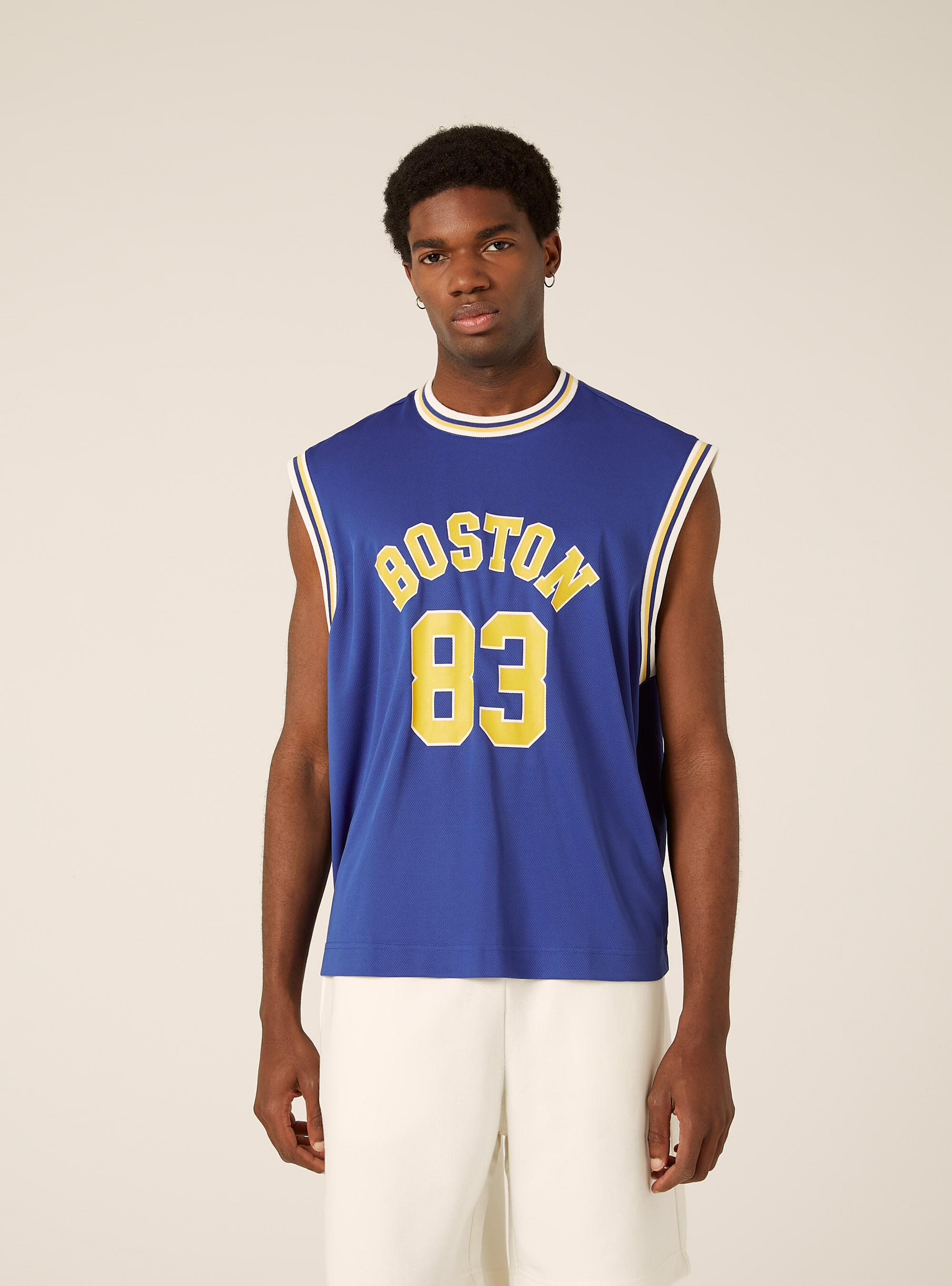 Varsity Print Boxy Fit Tank Top