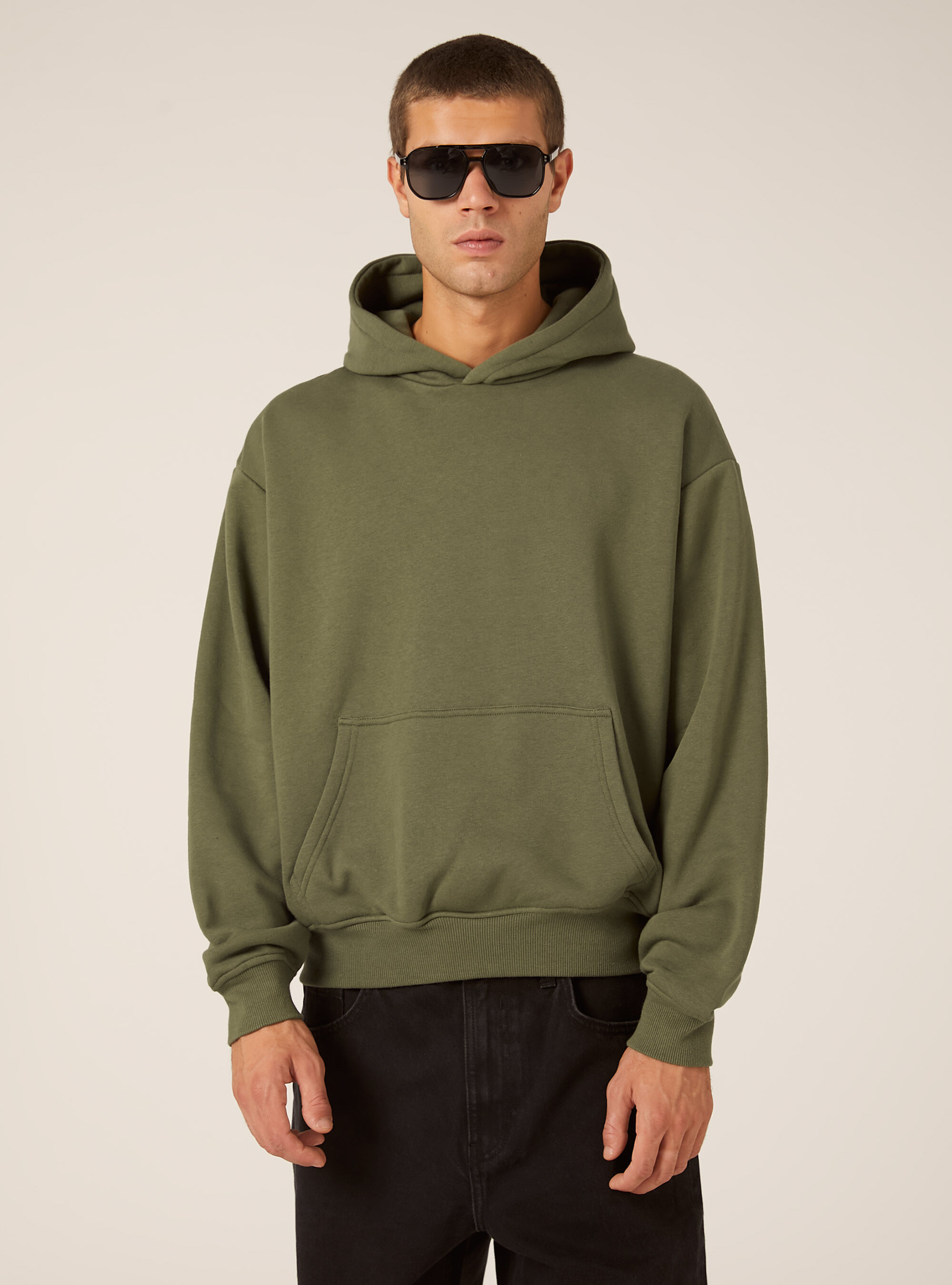Sweat &agrave; capuche coupe boxy, KY2 KAKY MEDIUM