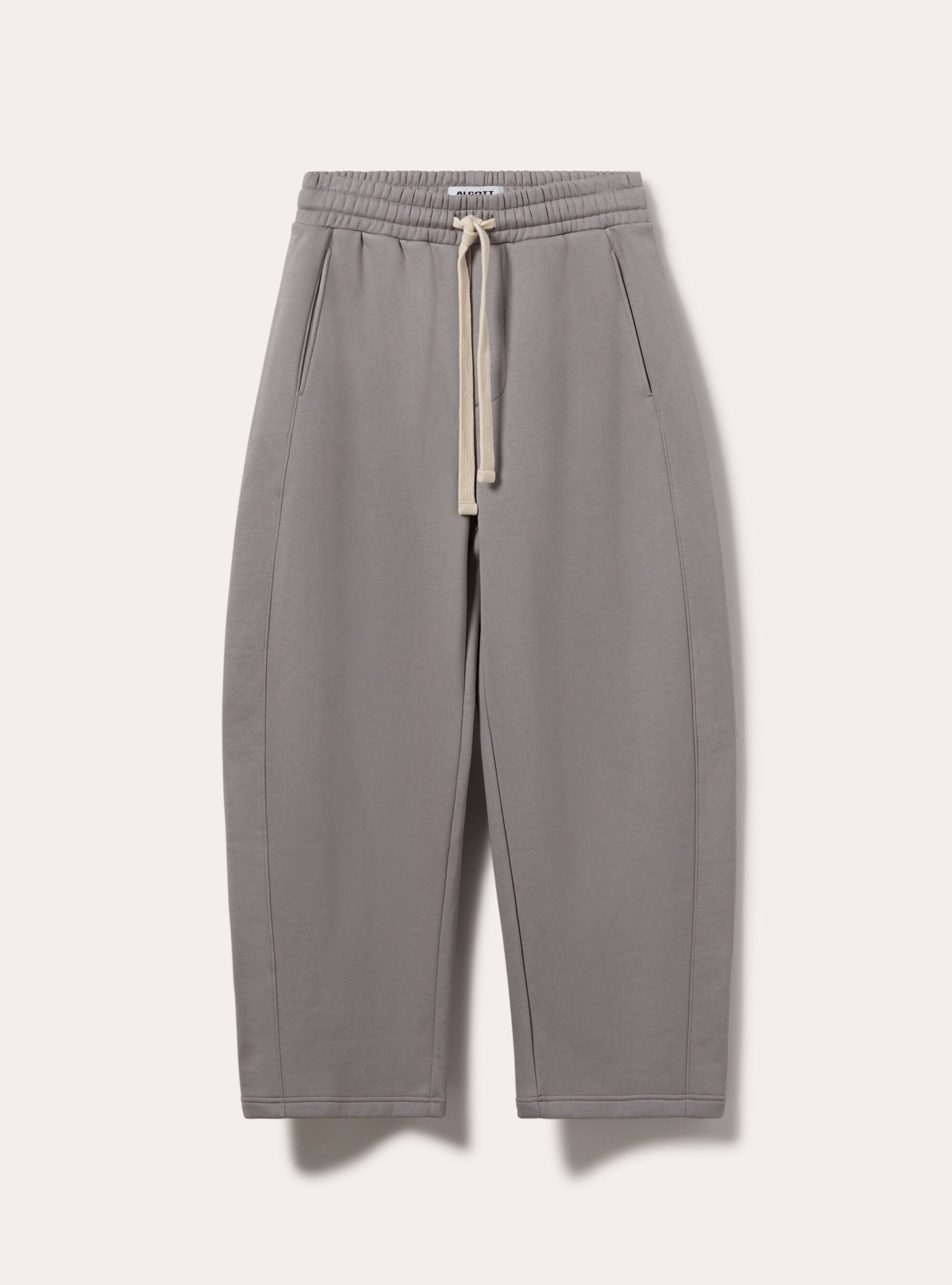 Barrel fit fleece trousers, GY2 GREY MEDIUM