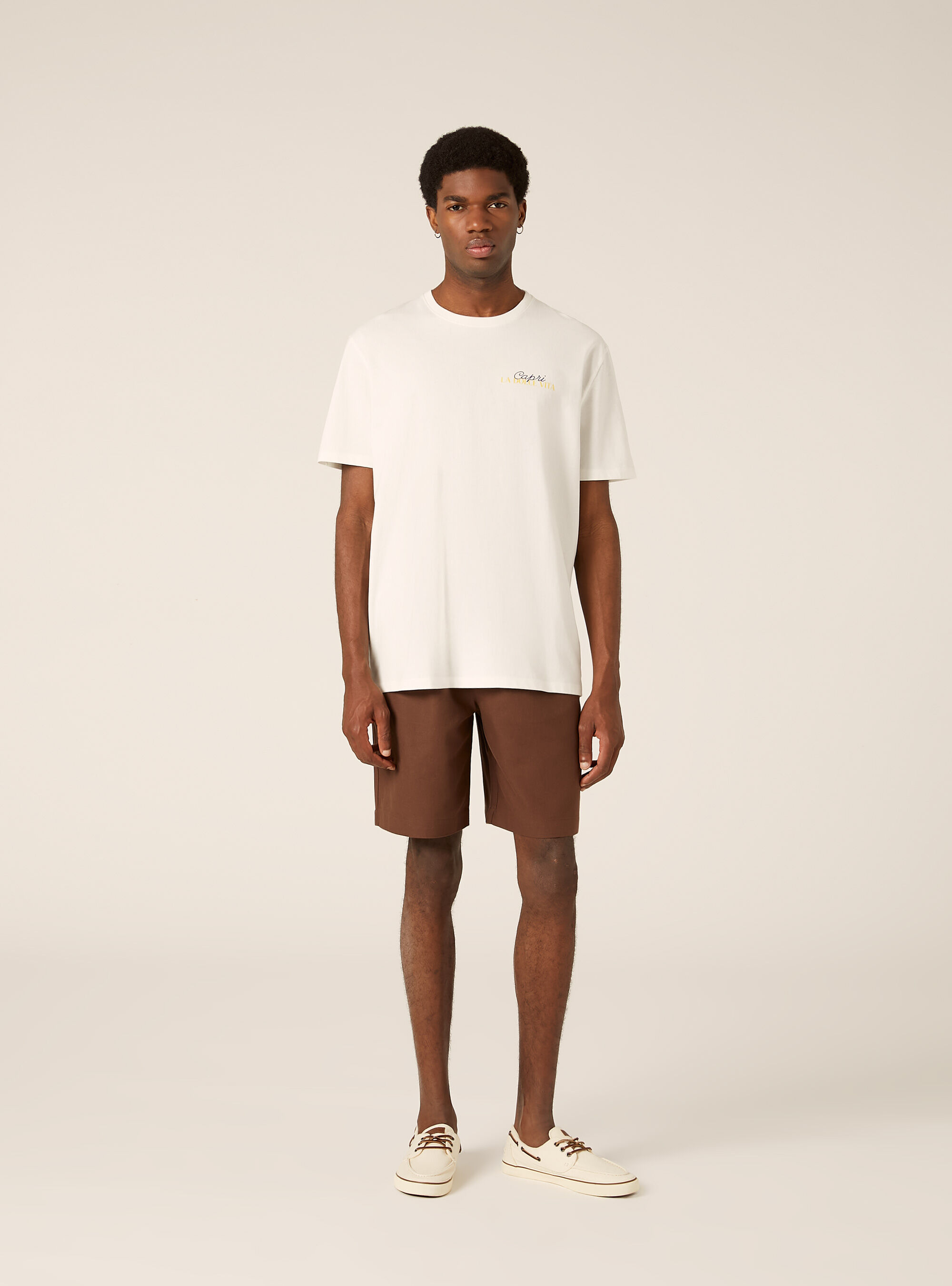 Camiseta Boxy Fit Capri Amore Mio, WH2 WHITE