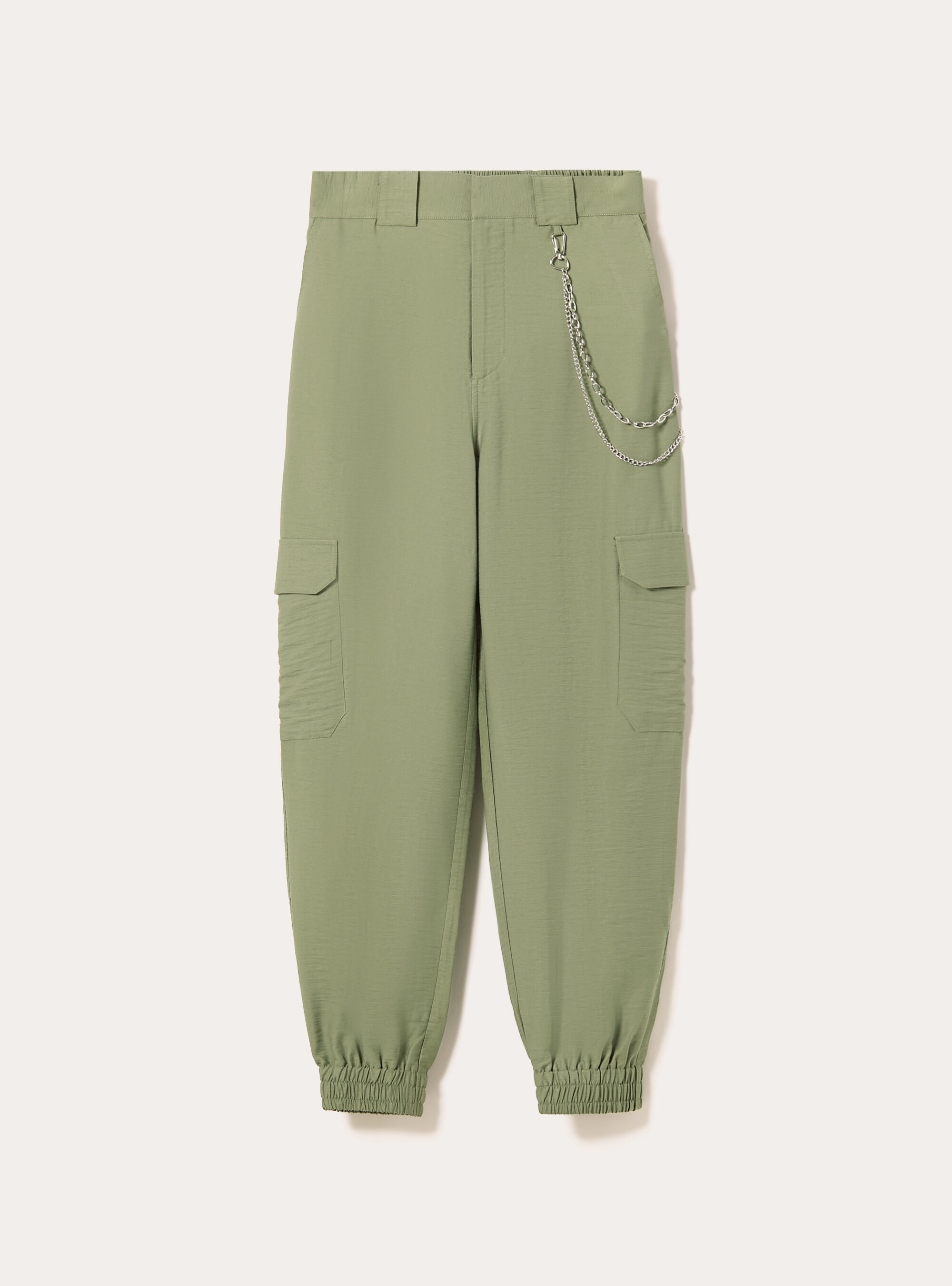 Jogger pants with chain, KY2 KAKY MEDIUM