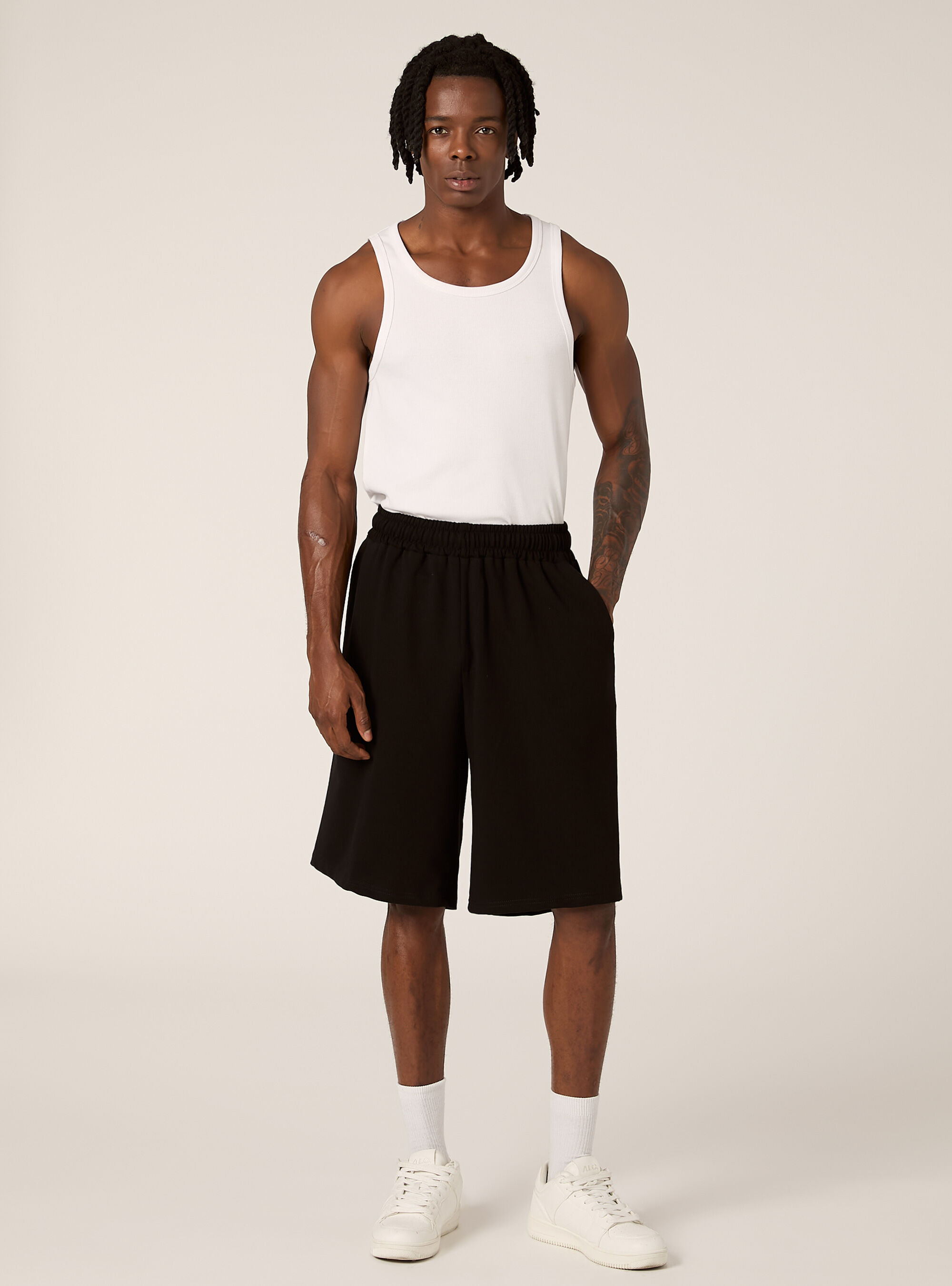 Loose Fit Bermuda Shorts